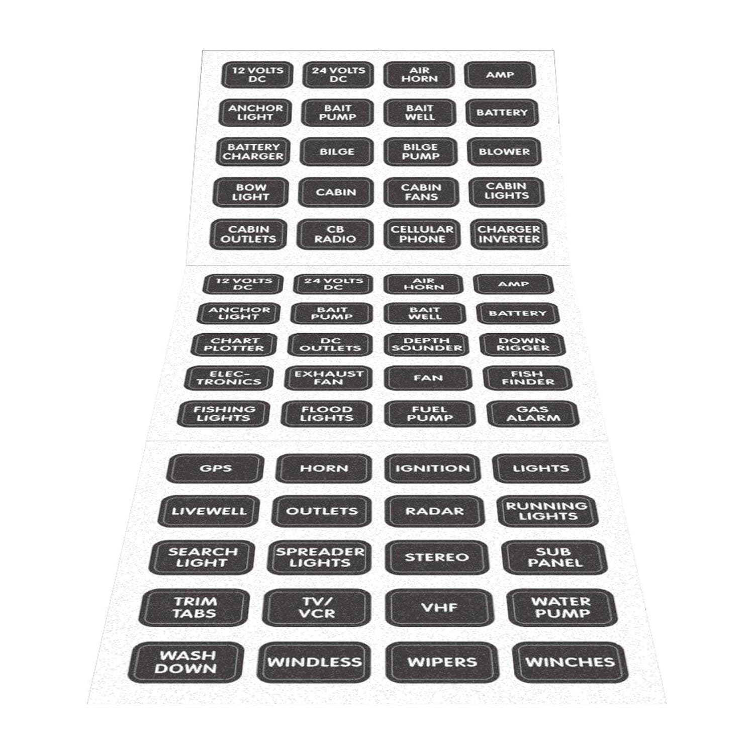 Blue Sea Systems 8214 Black 60 Label Set