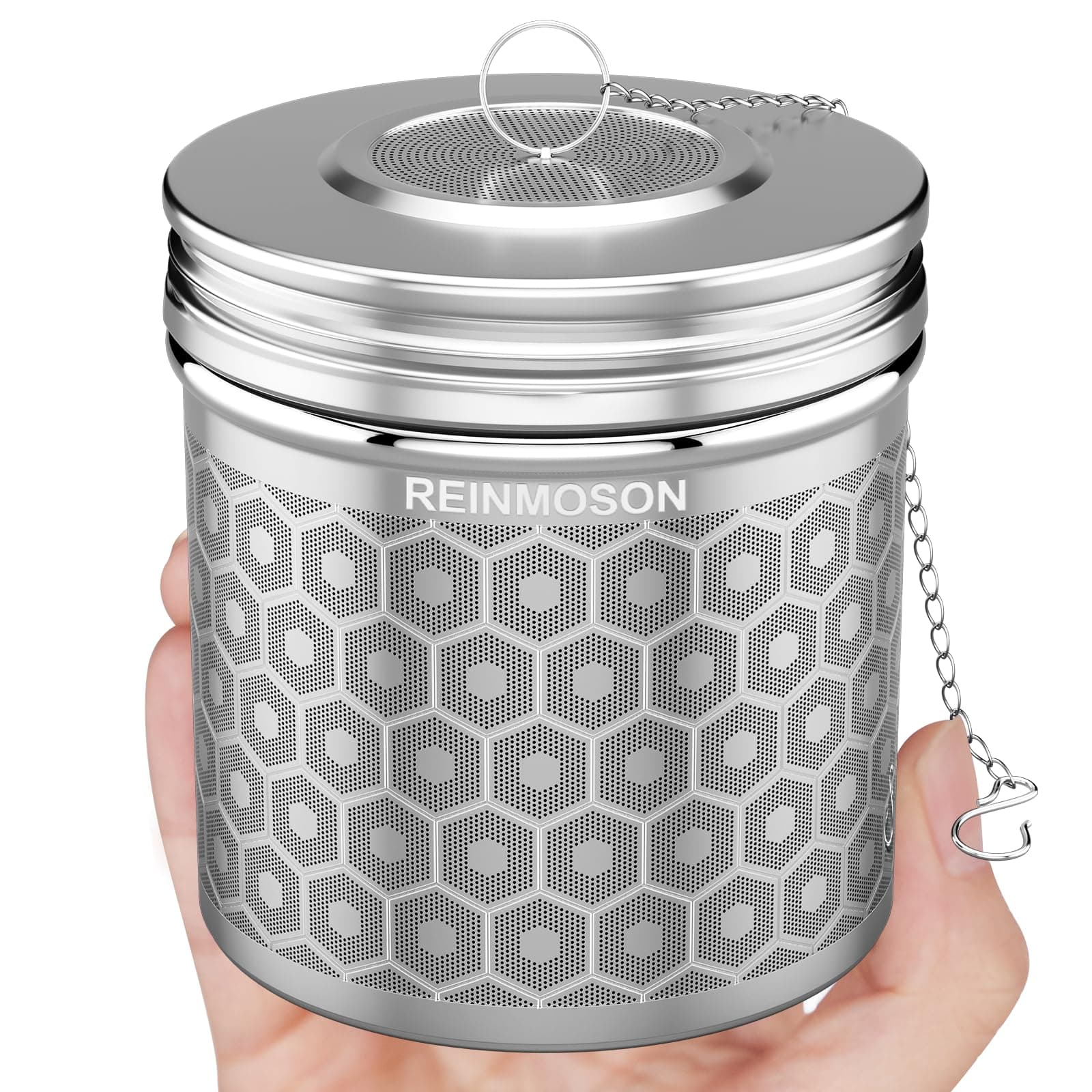 Extra Large Tea Infuser for Loose Tea & Spice Infuser for Cooking, Extra Fine Mesh Tea Strainers, 304 Stainless Steel Steeper for Black Tea, Rooibos, etc
