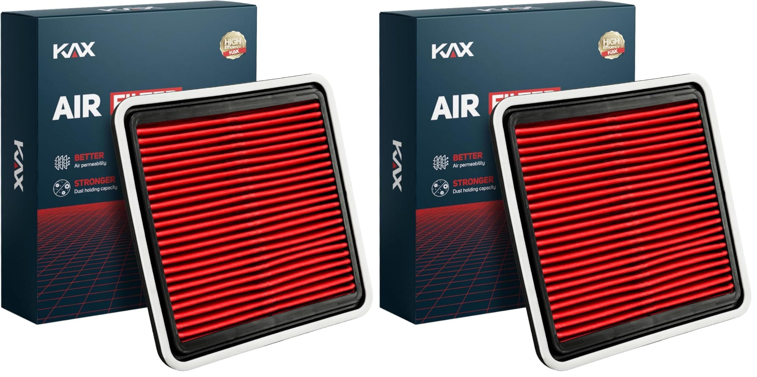 KAX Premium Engine Air Filter, CA9997 Replacement for Subaru Impreza 2008-2016, Legacy 2005-2019, Outback 2005-2019, WRX 2015-2018, Forester 2009-2018, Tribeca 2008-2014 (Pack of 2)