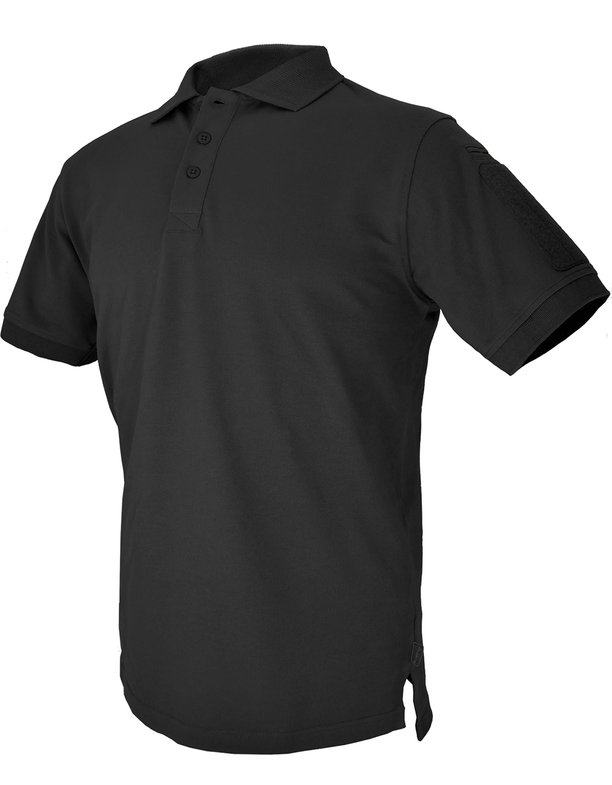 Quickdry Undervest Battle Polo Tactical Velcro-Arm-Patch Plain Front Breathable Shirt