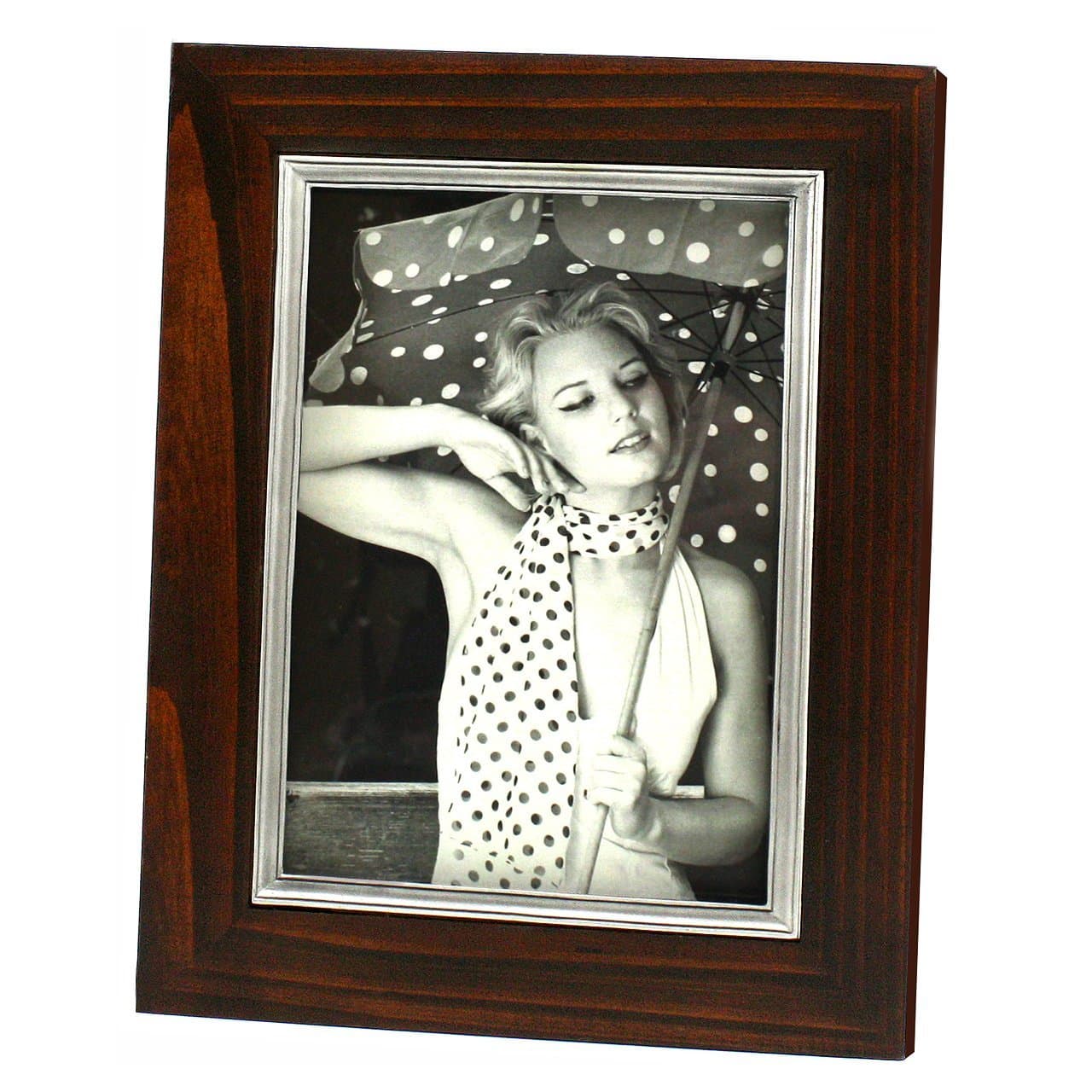 Fetco Home Decor Robbins Java with Pewter Bezel Photo Frame, 5 by 7-Inch