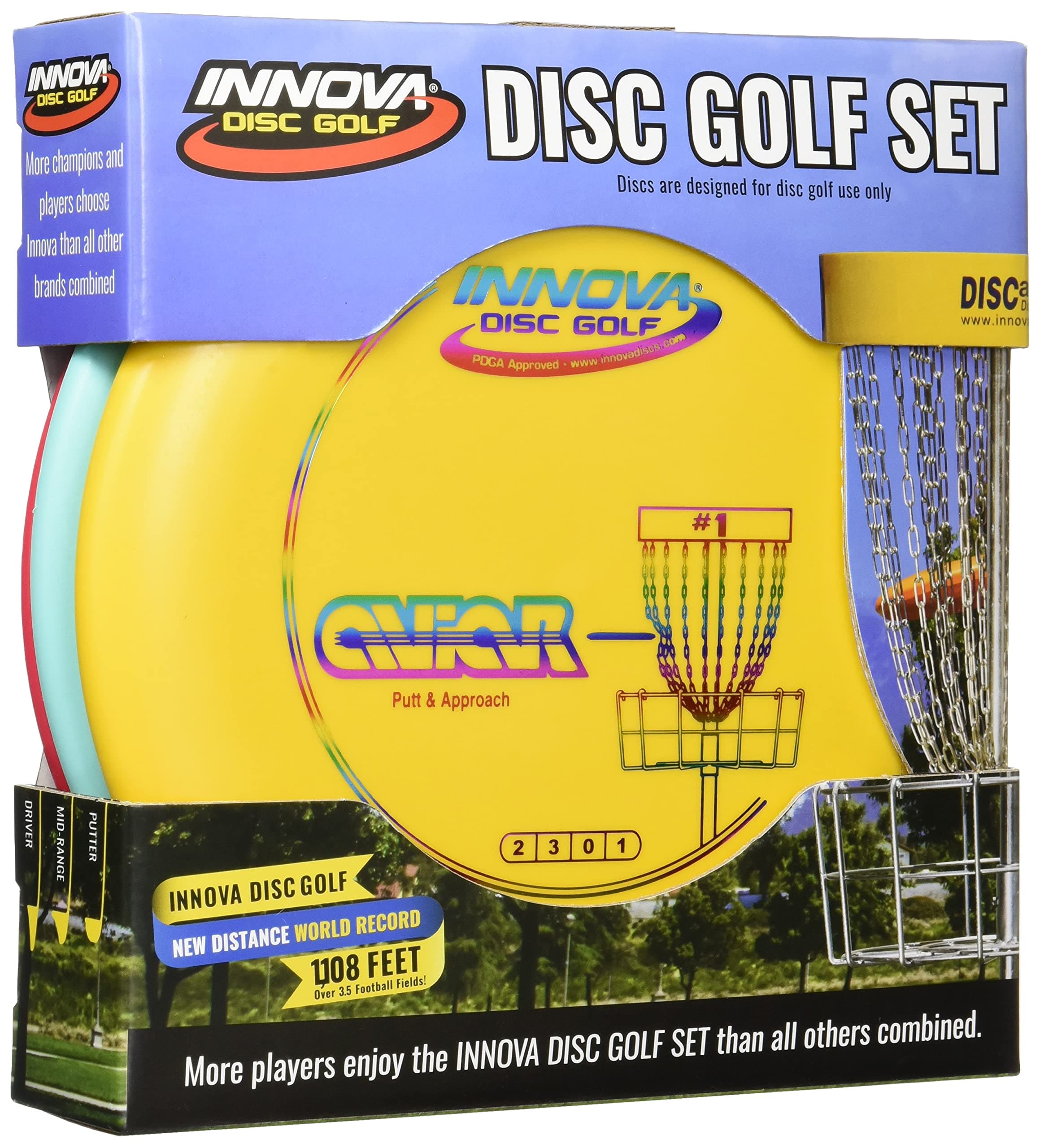 Set Driver, Mid-Range and Putter, Comfortable DX Plastic, Colors May Vary (3 Pack)