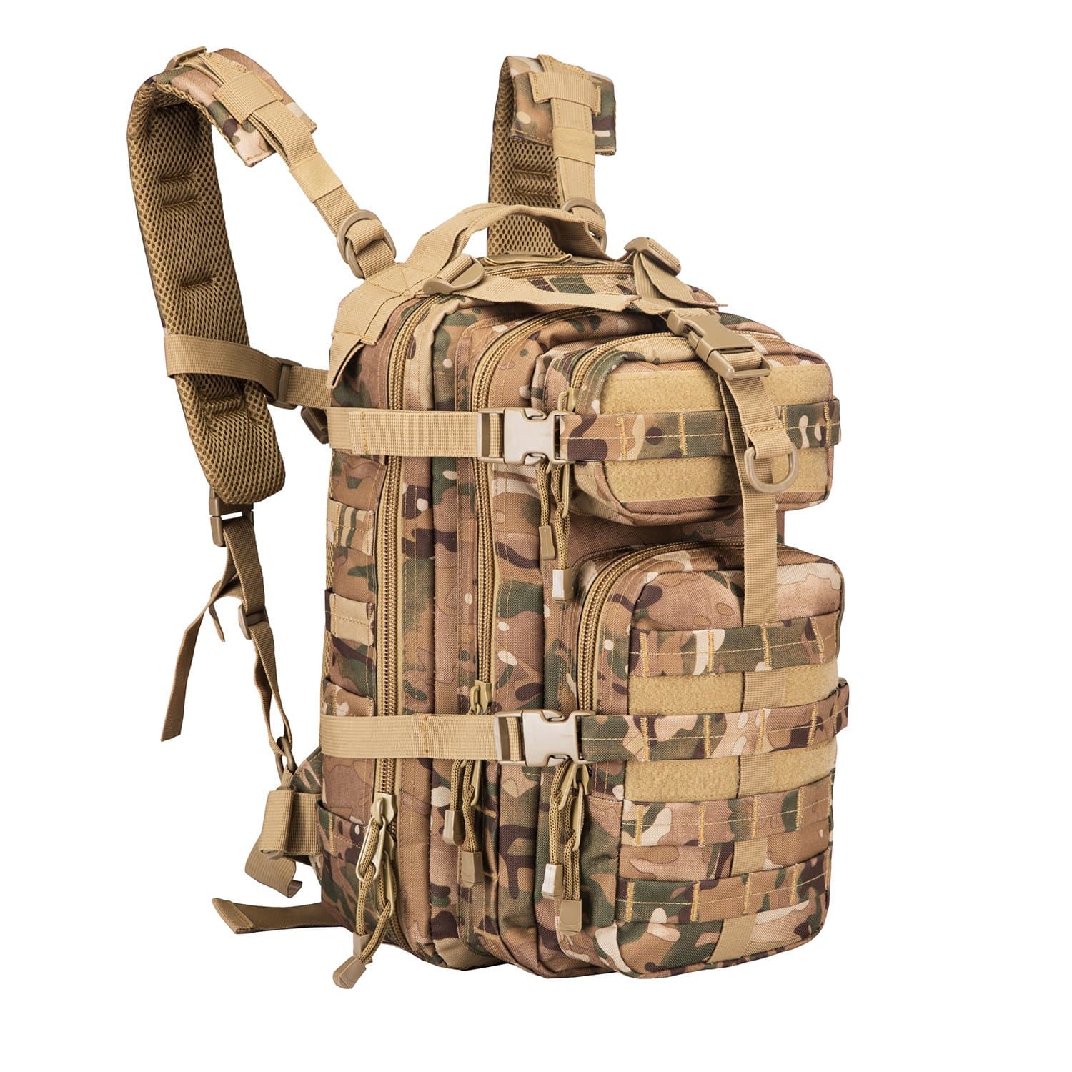 PANS Small Tactical Backpack,Assault Rucksack Camel Bag,Military Hydration Pack
