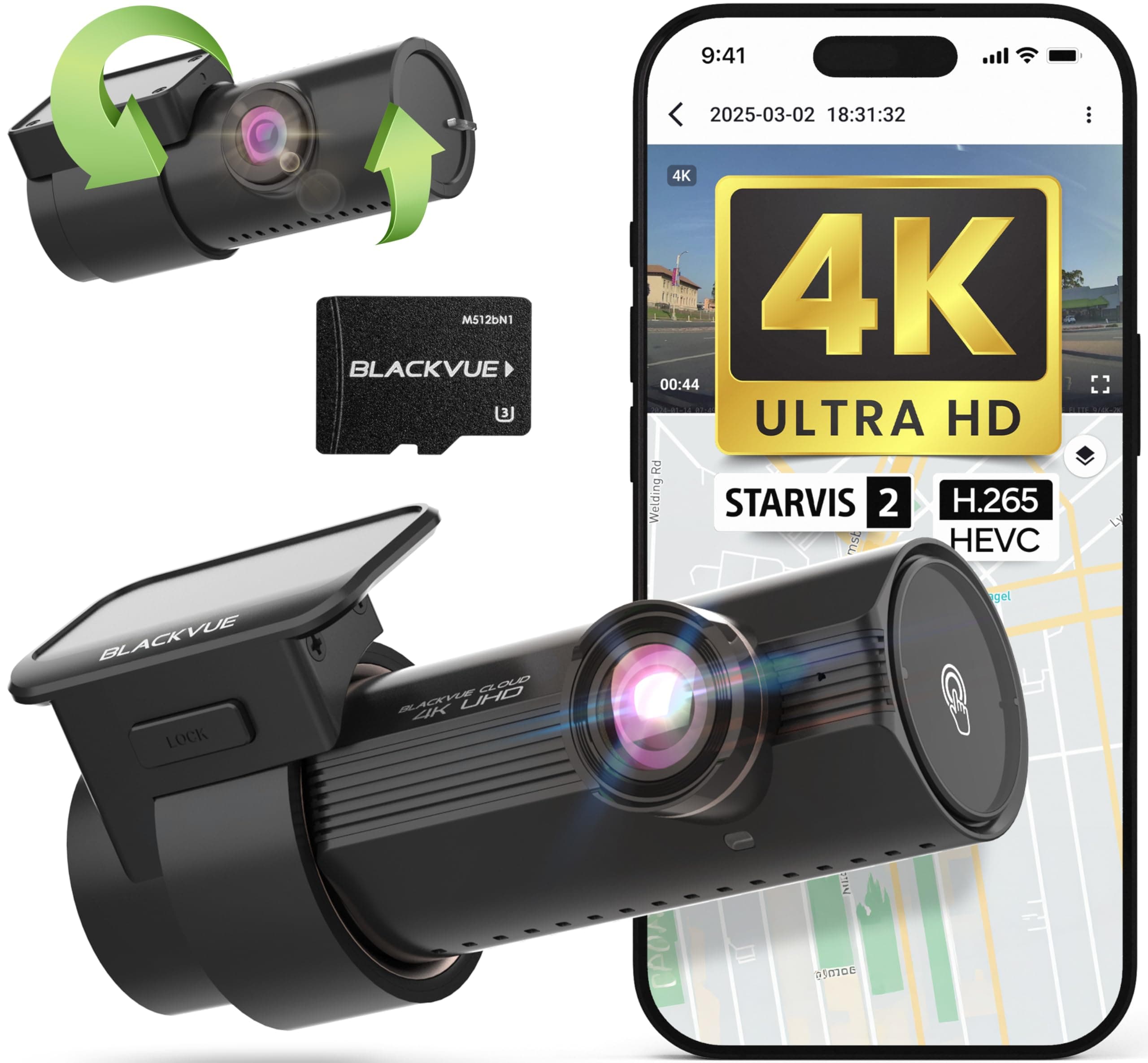 DR970X-2CH Plus 4K UHD Dash Cam (64GB)