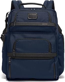 Alpha Brief Pack - Men's and Women's Work and Travel Laptop Backpack with Padded Adjustable Strap - Fits Up to 15" Screen - Navy