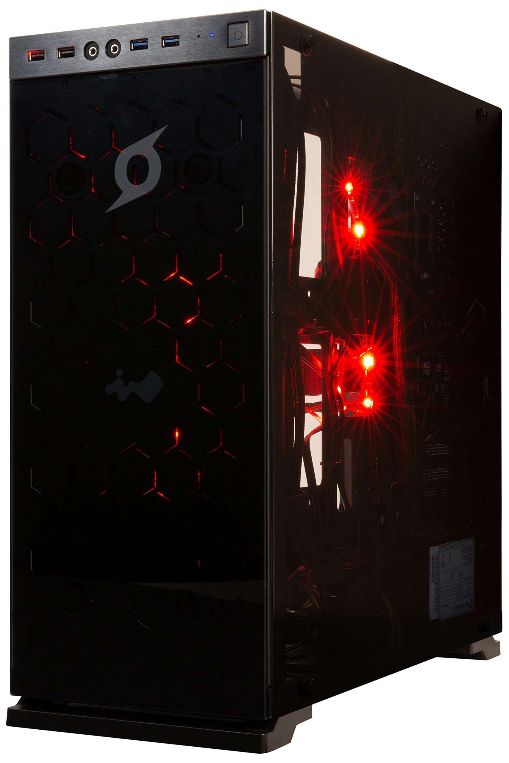 StormForce Inferno Gaming Desktop PC - (Black) - (Intel Core i7-6700K 4.4 GHz , 32 GB RAM, 3 TB HDD, 512 GB SSD, NVIDIA GeForce GTX 1080 Dedicated Graphics, DVD/RW, Wi-Fi, Windows 10)