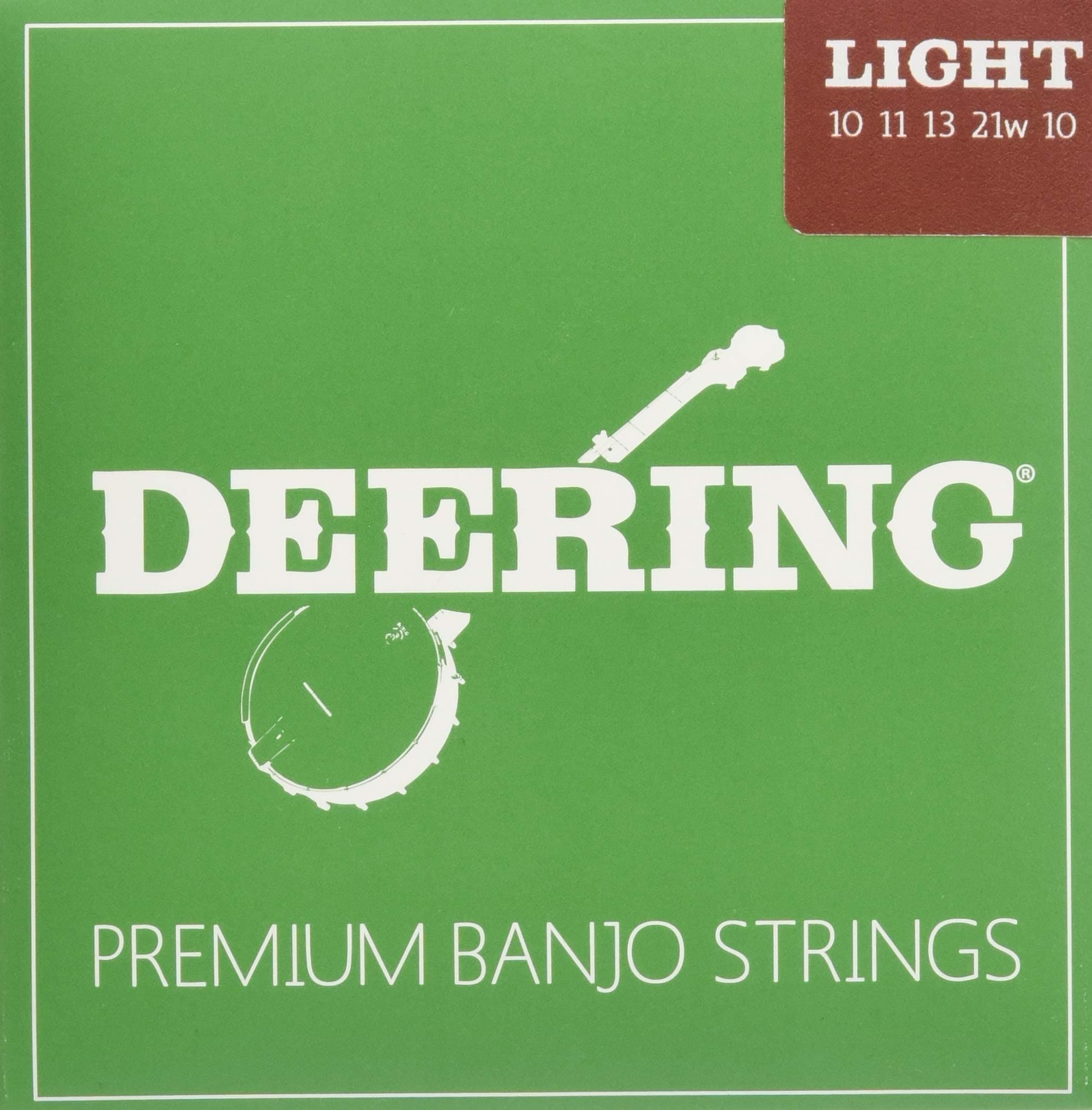 Deering Premium Light Gauge Banjo String Set - 10, 11, 13, 21w, 10