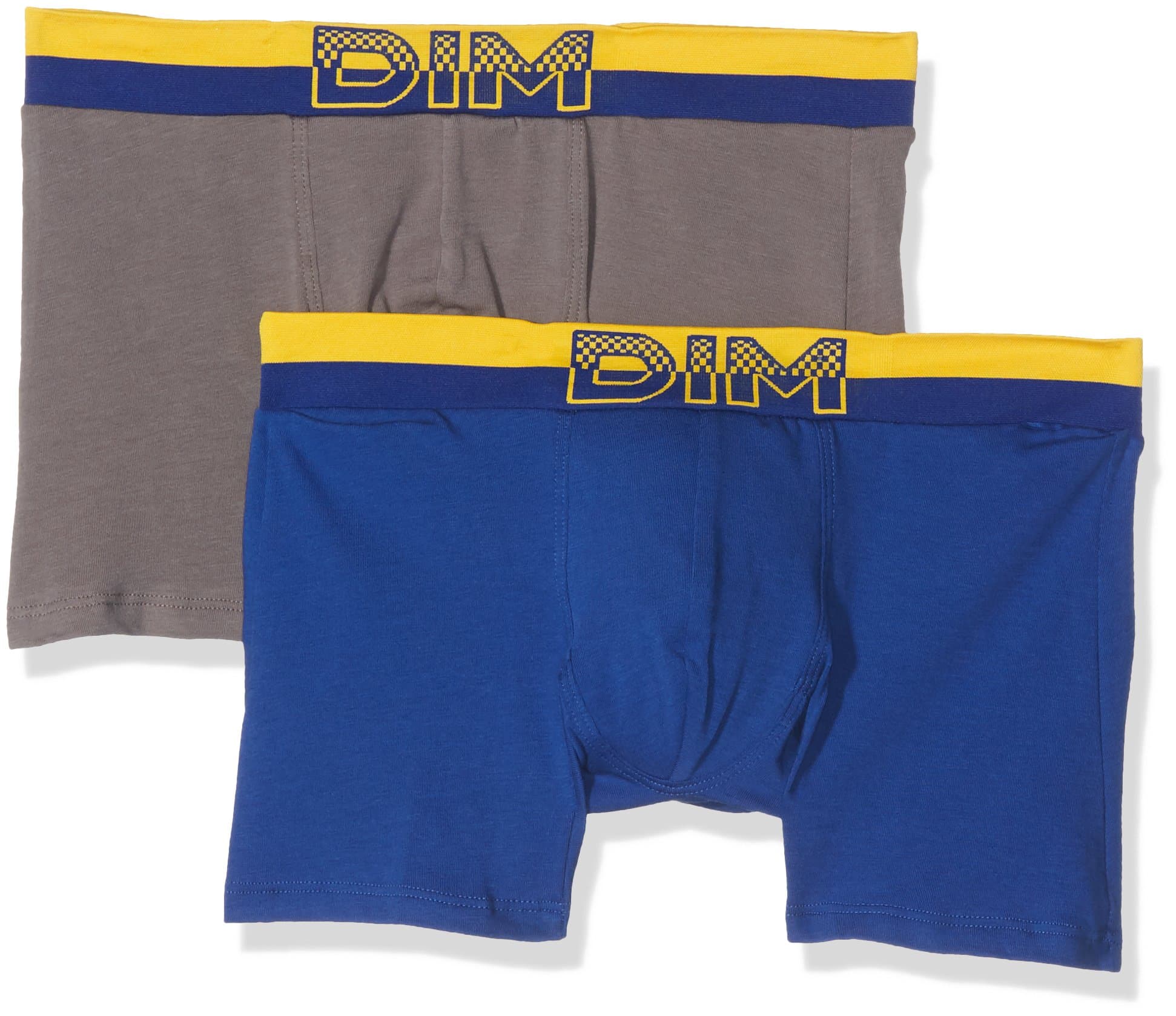 dim Soft Touch Men's Boxer (Dark Gray/Atlantic Blue) Pack of 2