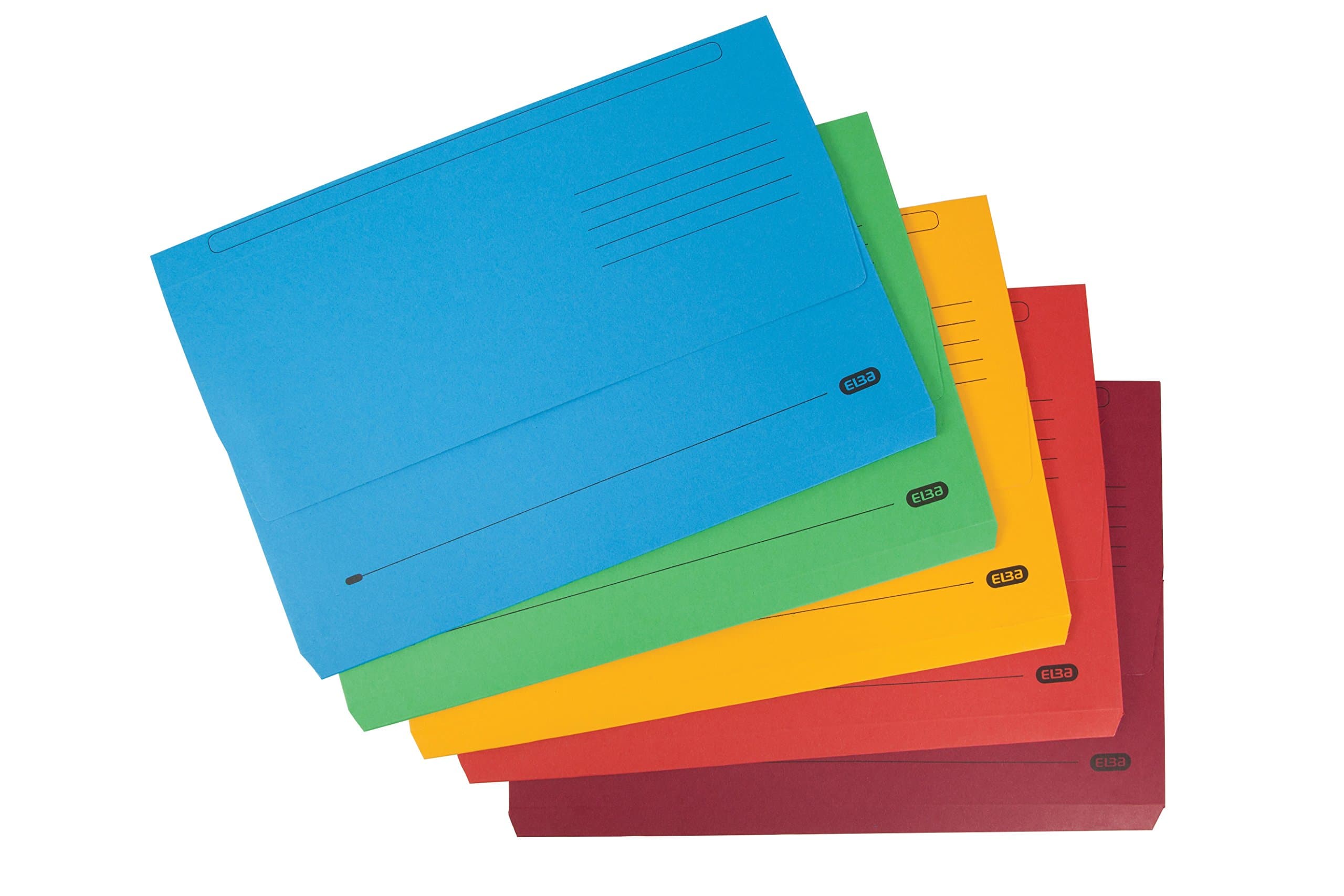 Document Wallet, Assorted Colours, Pack of 10 Folders