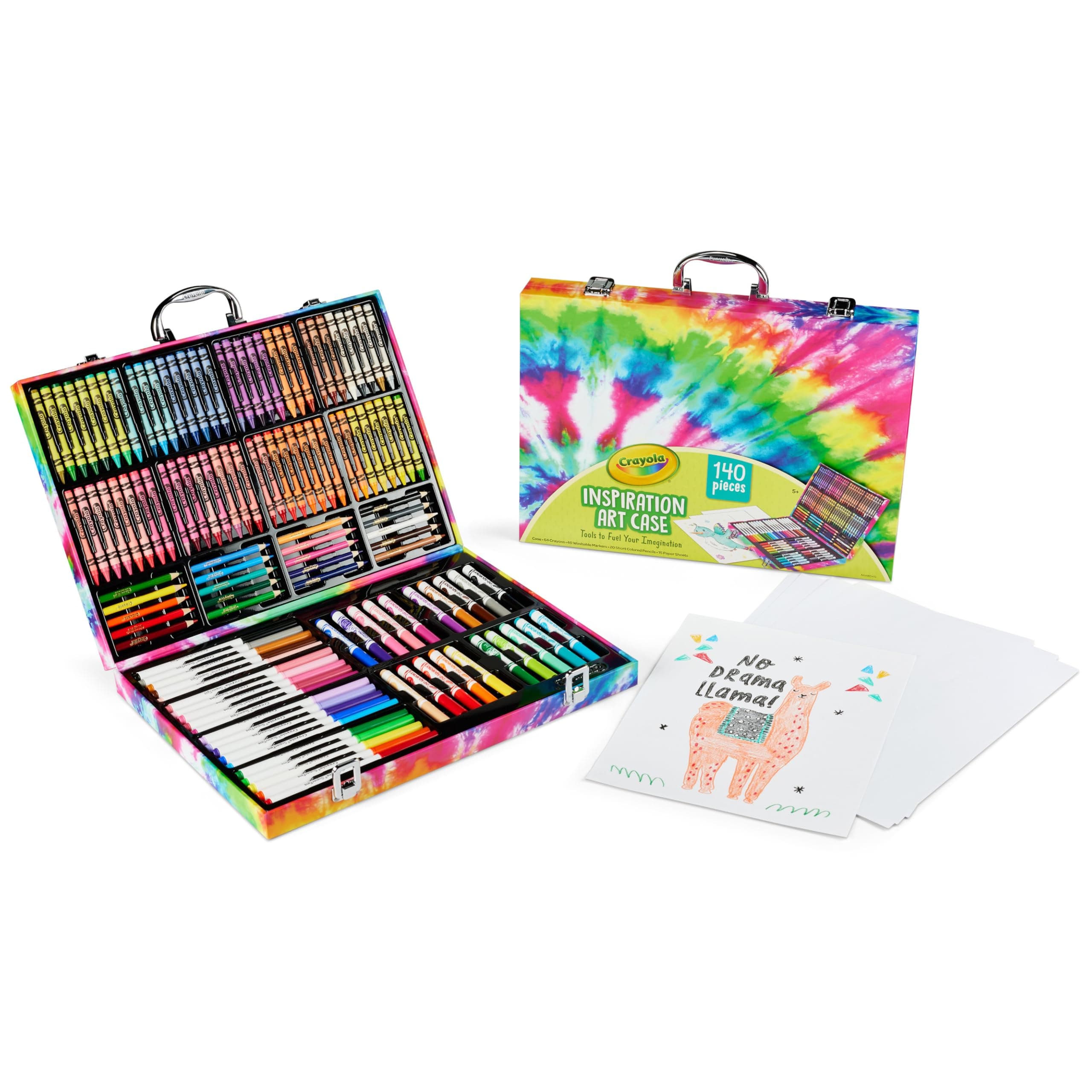 Inspiration Art Case Coloring Set - Tie-Dye (140ct), Essential Easter Basket Stuffers, Art Supplies Set For Kids, Travel Drawing Kit, Gift for Girls & Boys, Ages 5+ [Amazon Exclusive]