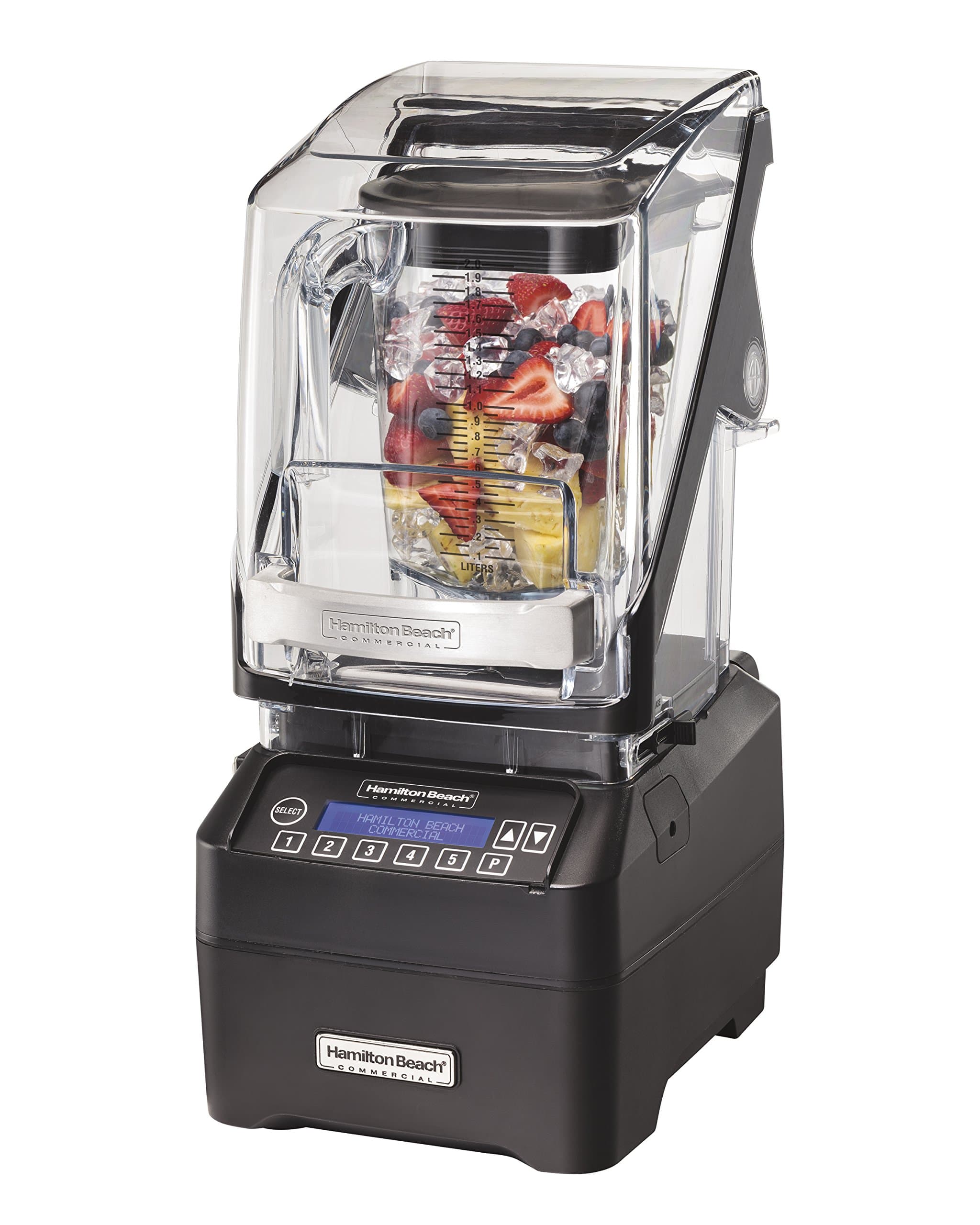 Hamilton Beach Commercial The Eclipse Blender, 64 oz./2L, 3 hp, Quiet Blend Technology, 120 Volt, 18.5" Height, 8.5" Width, 10.75" Length, (HBH755)