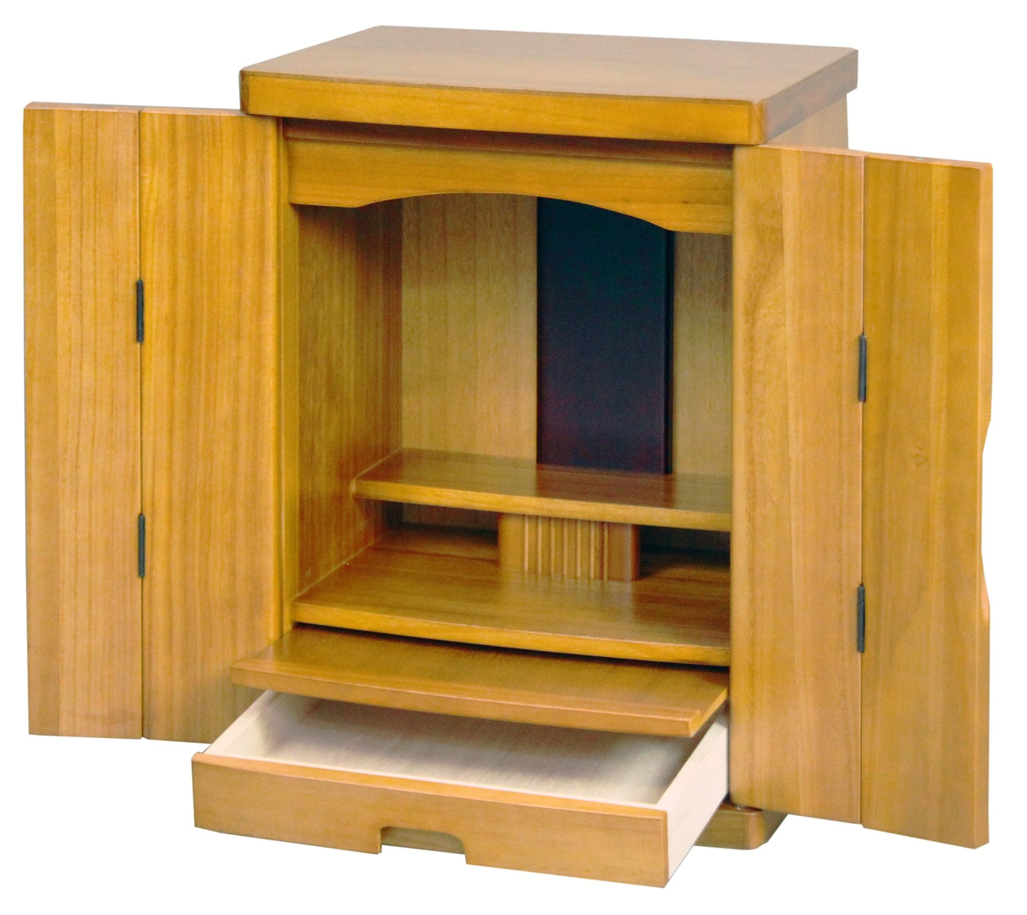 Sannid CMB-320-LBR Mini Buddhist Altar, Light Brown, No. 15, Wood, Paulownia, Modern Furniture-Style Buddhist Altar, Hand Held