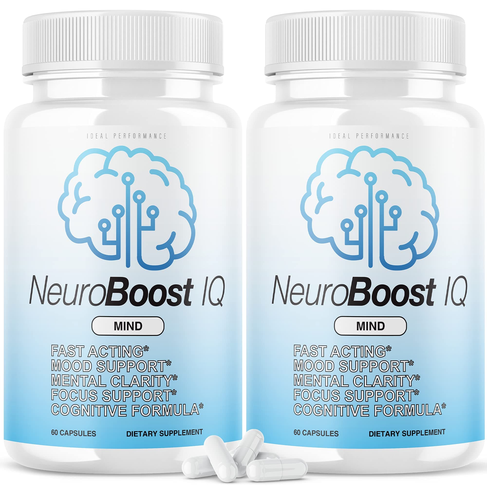 (2 Pack) Neuro Boost IQ Supplement Brain Pills Mind Ben Carson Neurobooster Neuroboostiq (120 Capsules)