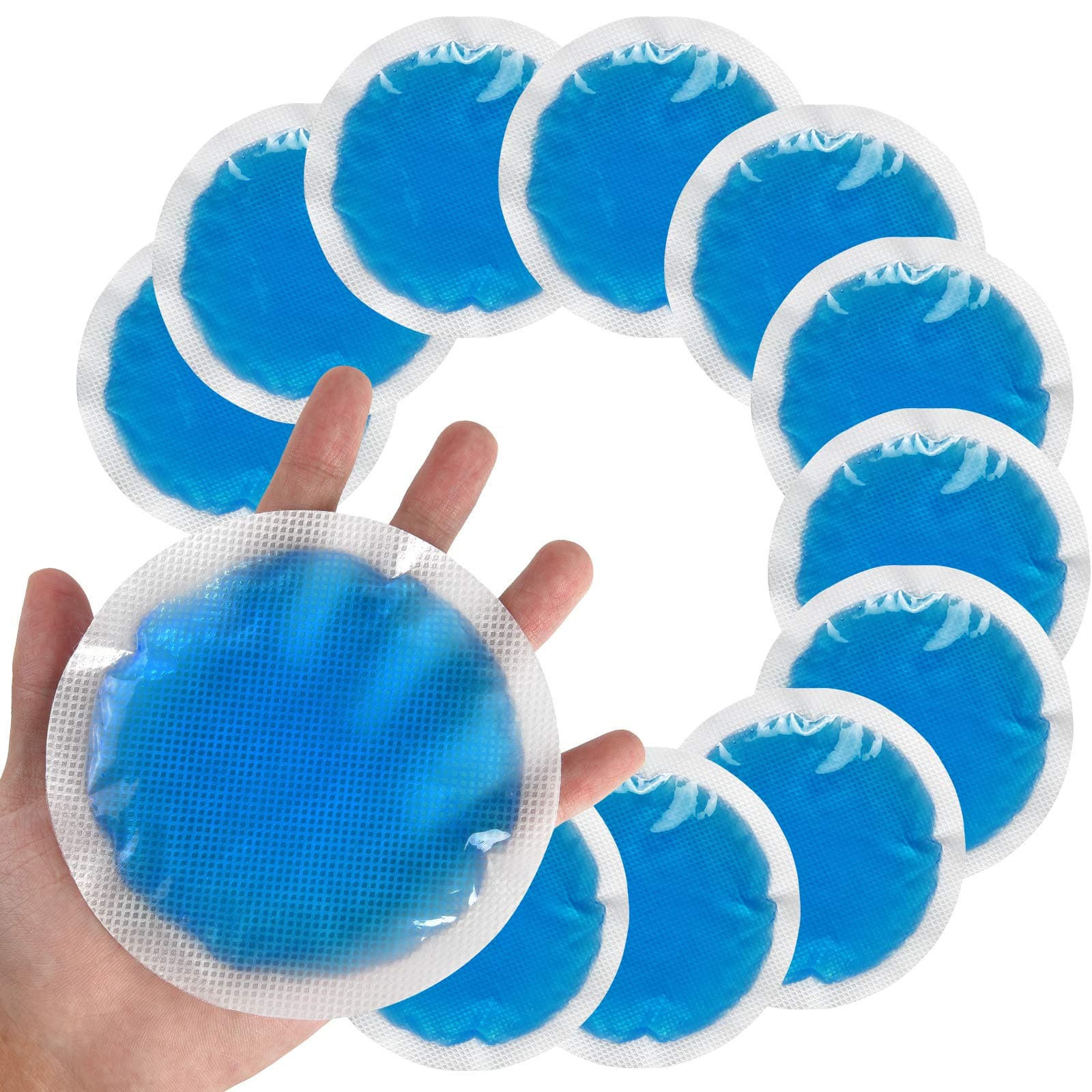 Reusable Soft Small Ice Packs - 12 Pack Cold Compress for Injuries, Eyes, Face, Breast, Allergies, Small Wounds