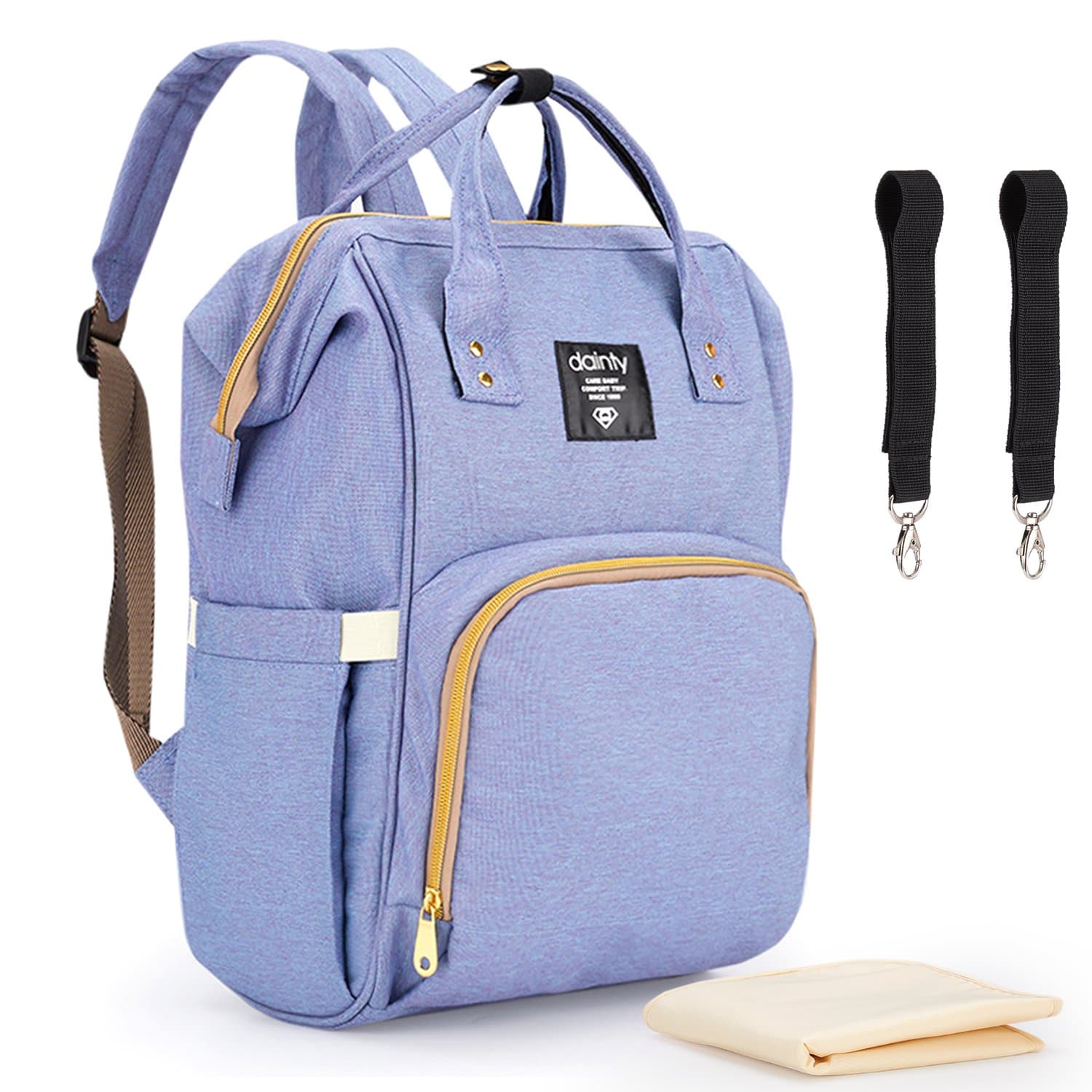 Dainty Diaper Backpack,Multi-Functional Waterproof Diaper Bag, Maternity Diaper Bag Travel Baby Care,Large Capacity 18 L,Stylish and Durable,Purple-Blue