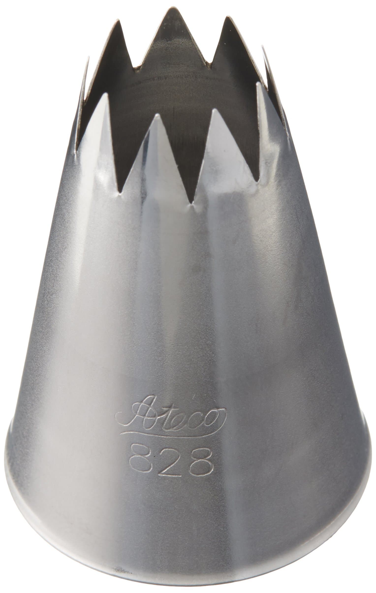 828 Open Star Pastry tip Extra Large Icing Piping Nozzle, Stainless Steel