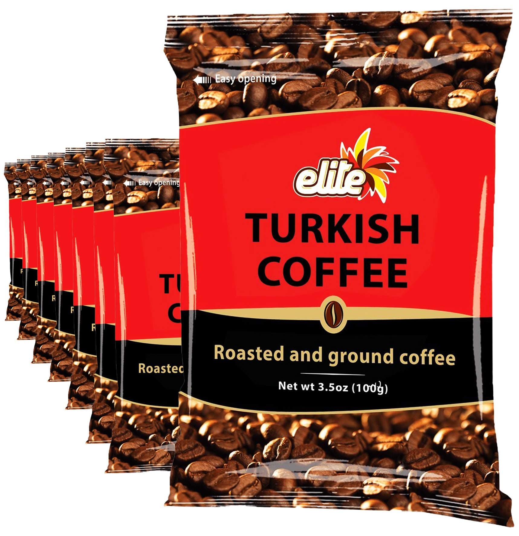 Turkish Ground Roasted Coffee Bag, 3.5000-ounces (Pack of 8)