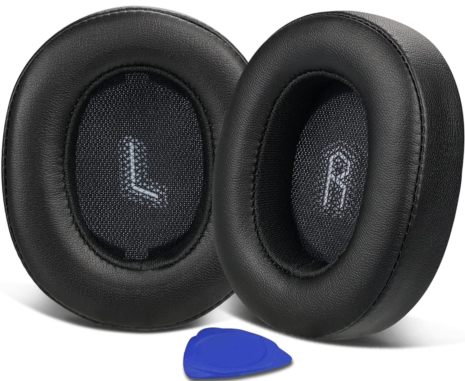 Replacement Earpads for JBL E55BT(E55 BT) Over-Ear Wireless Headphones, Ear Pads Cushions with Softer Protein Leather, Noise Isolation Memory Foam-Black
