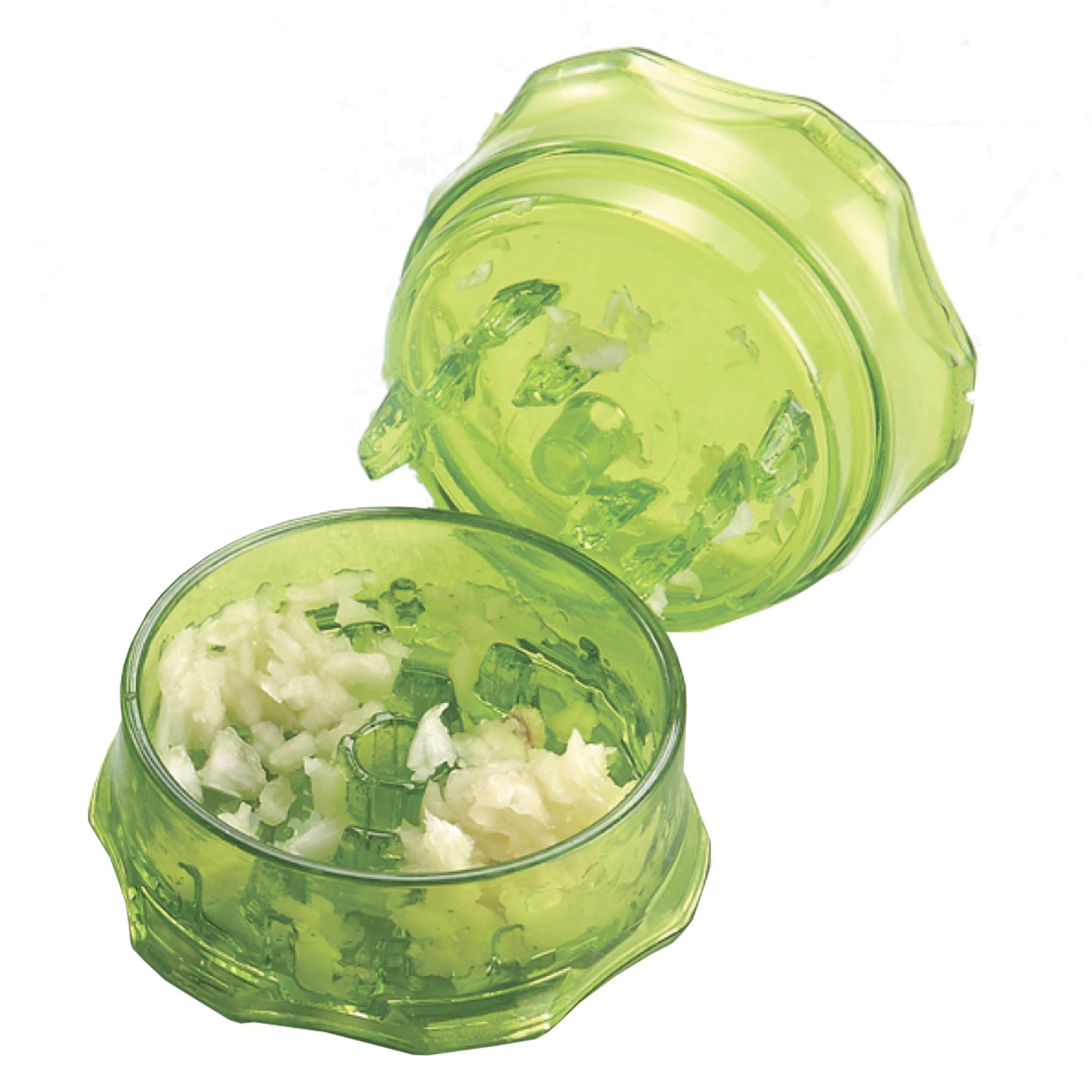 Native Spring No Mess Garlic Press with a Twist-Peels Minces or Crushes for Quick Meal Preparation Green