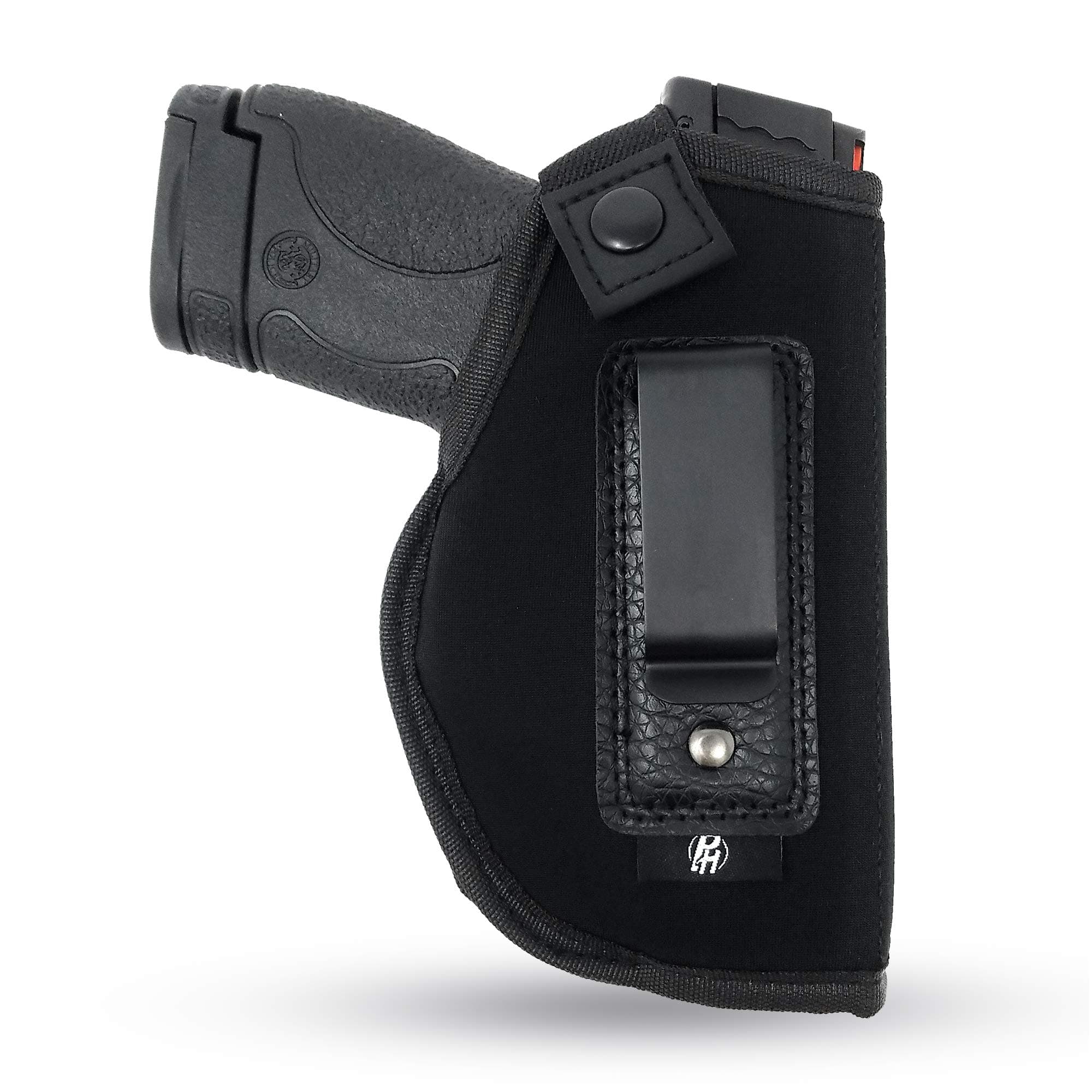 IWB Gun Holster by PH - Concealed Carry Soft Material - Soft Interior - Fits M&P Shield 9mm.40.45 Auto/Glock 26 27 29 33 42 43 / Ruger LC9, LC380 - Taurus Slim, PT111 - Springfield XDs Series
