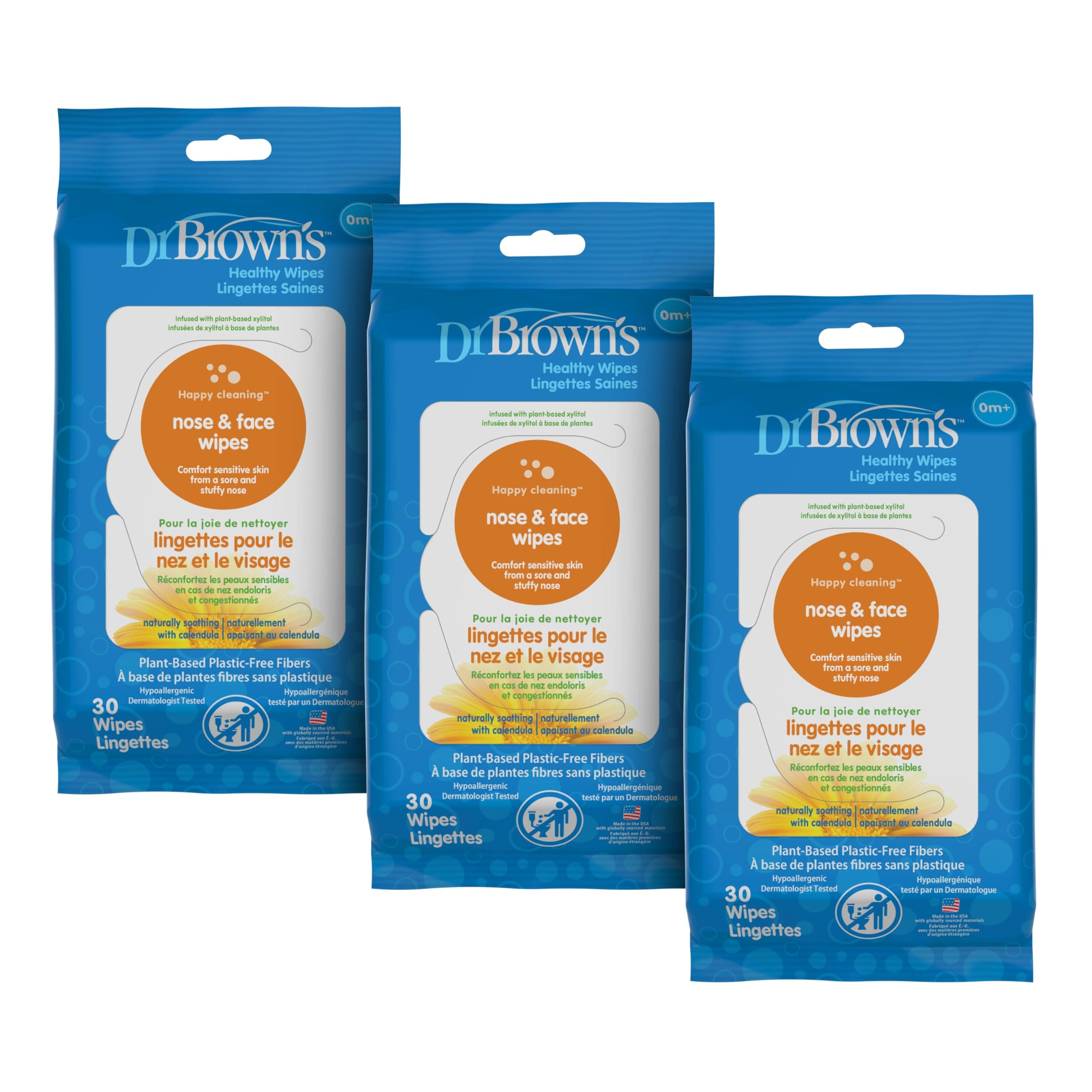 Nose And Face Wipes, 30 Count, 3-Pack