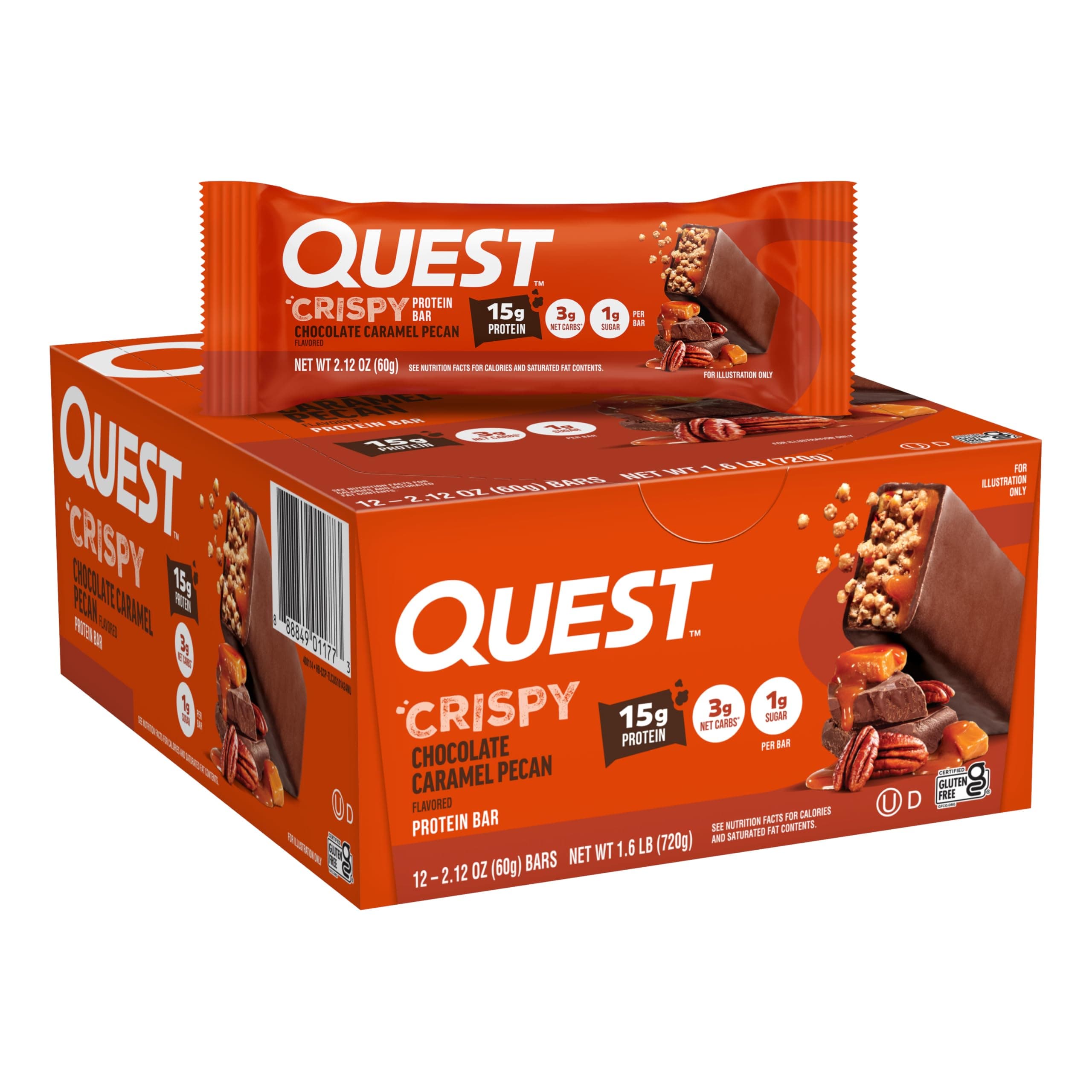 Quest Nutrition Chocolate Caramel Pecan, 12 Count