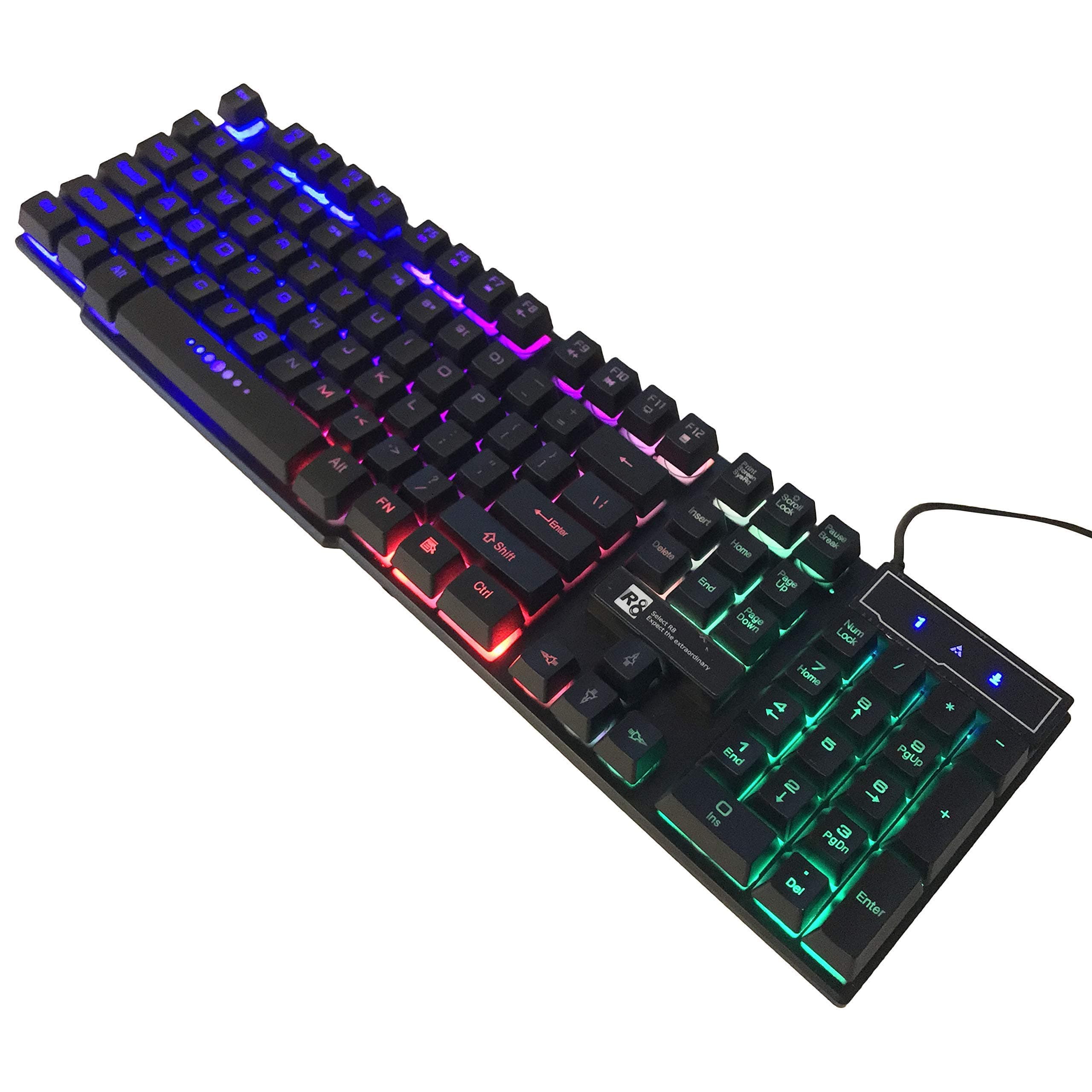 R8 Mechanical Feeling LED Backlit Gaming Keyboard (UK Layout)