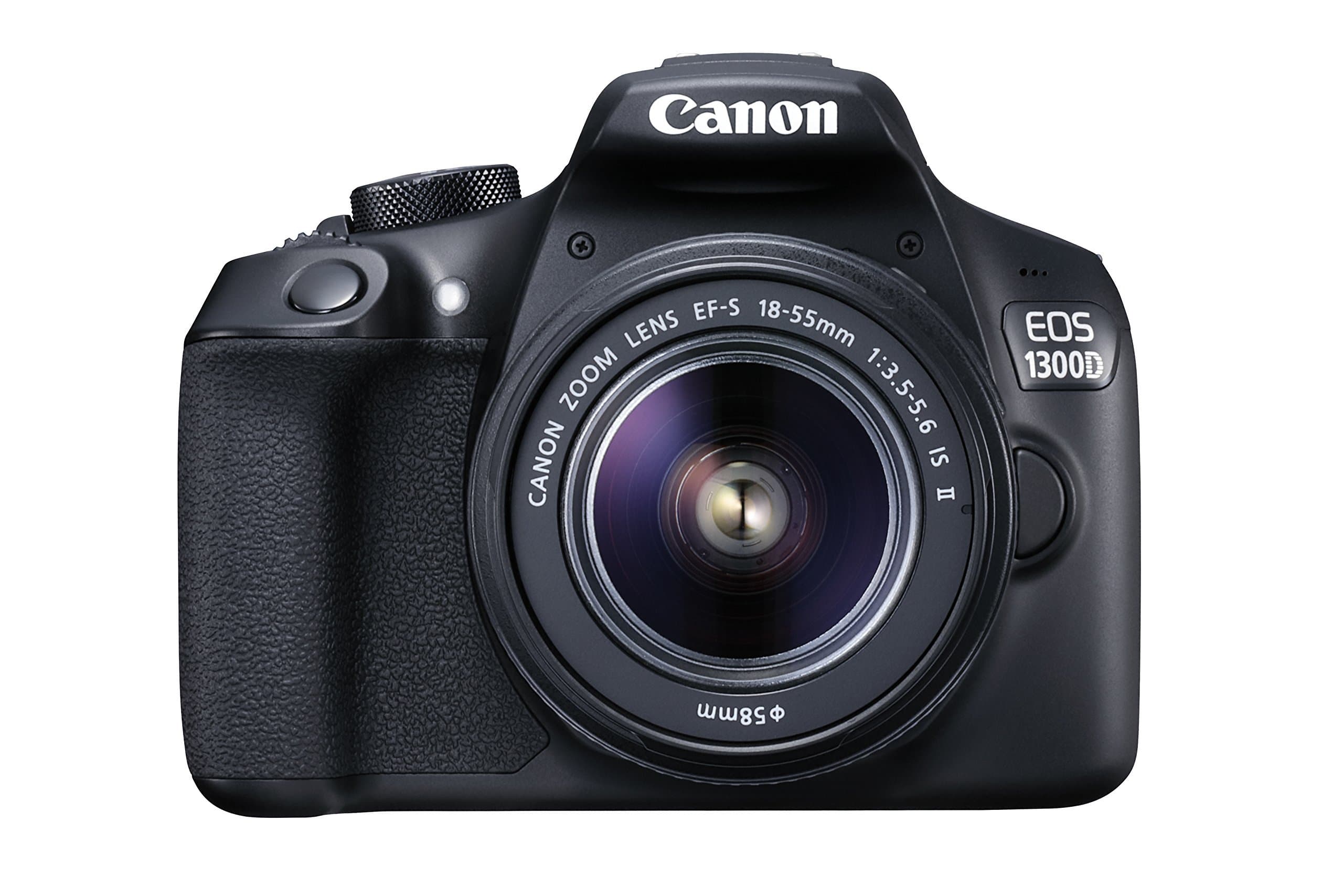 Canon EOS 1300D DSLR Camera with EF-S18-55 IS II F3.5-5.6 Lens - Black (Renewed)