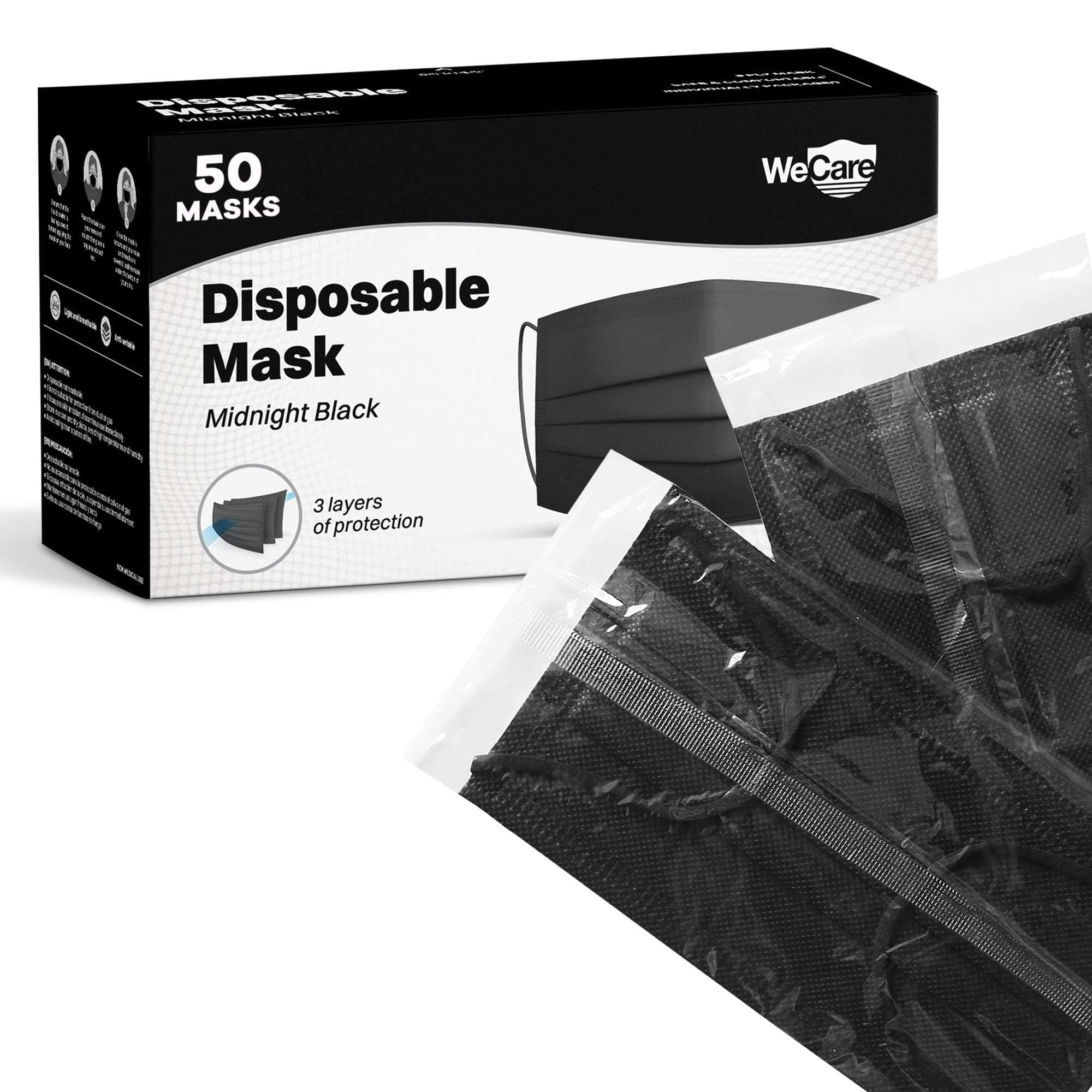 WECARE Disposable Face Mask Individually Wrapped - 50 Colored and Print Face Masks