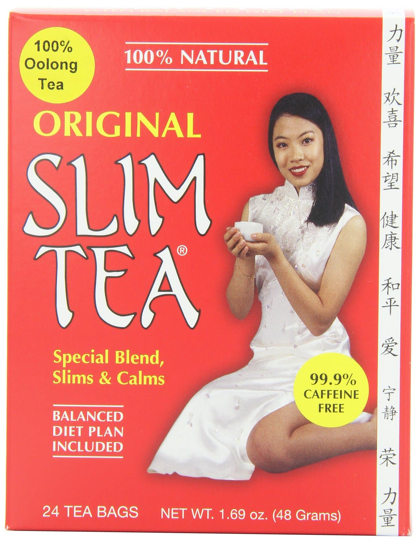 Slim Tea, Original, Tea Bags, 24-Count Box (Pack of 3)