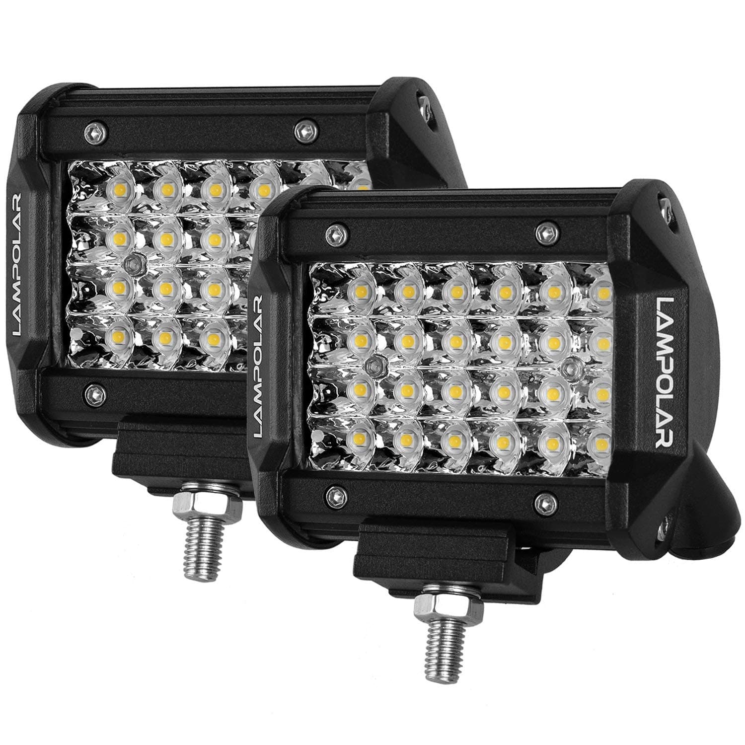 LED Light Bar 2PCS 4" 72W LED Work Light Waterproof Spot Beam LED Driving Fog Lights