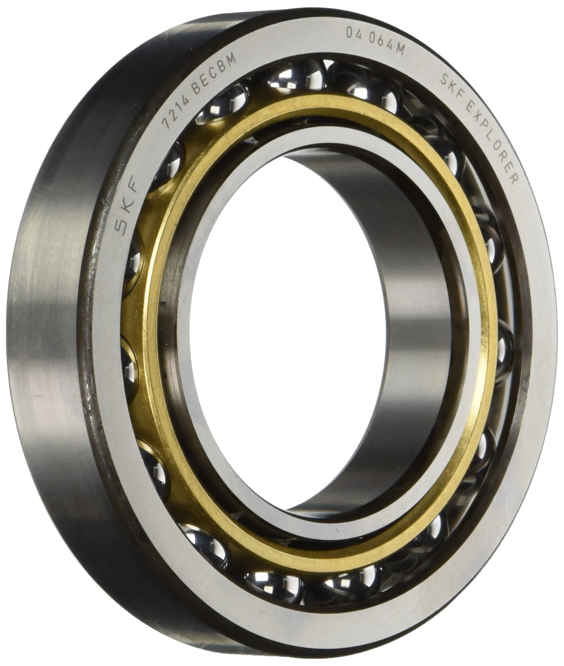 SKF7236 BCBM Light Series Angular Contact Ball Bearing, Universal Mounting, ABEC 1 Precision, 40° Contact Angle, Open, Brass Cage, Normal Clearance, 180mm Bore, 320mm OD, 52mm Width