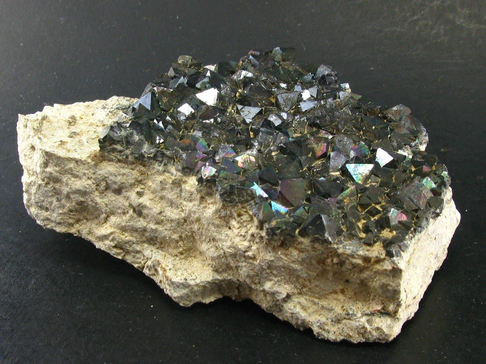 Magnetite Cluster From Bolivia - 3.8"