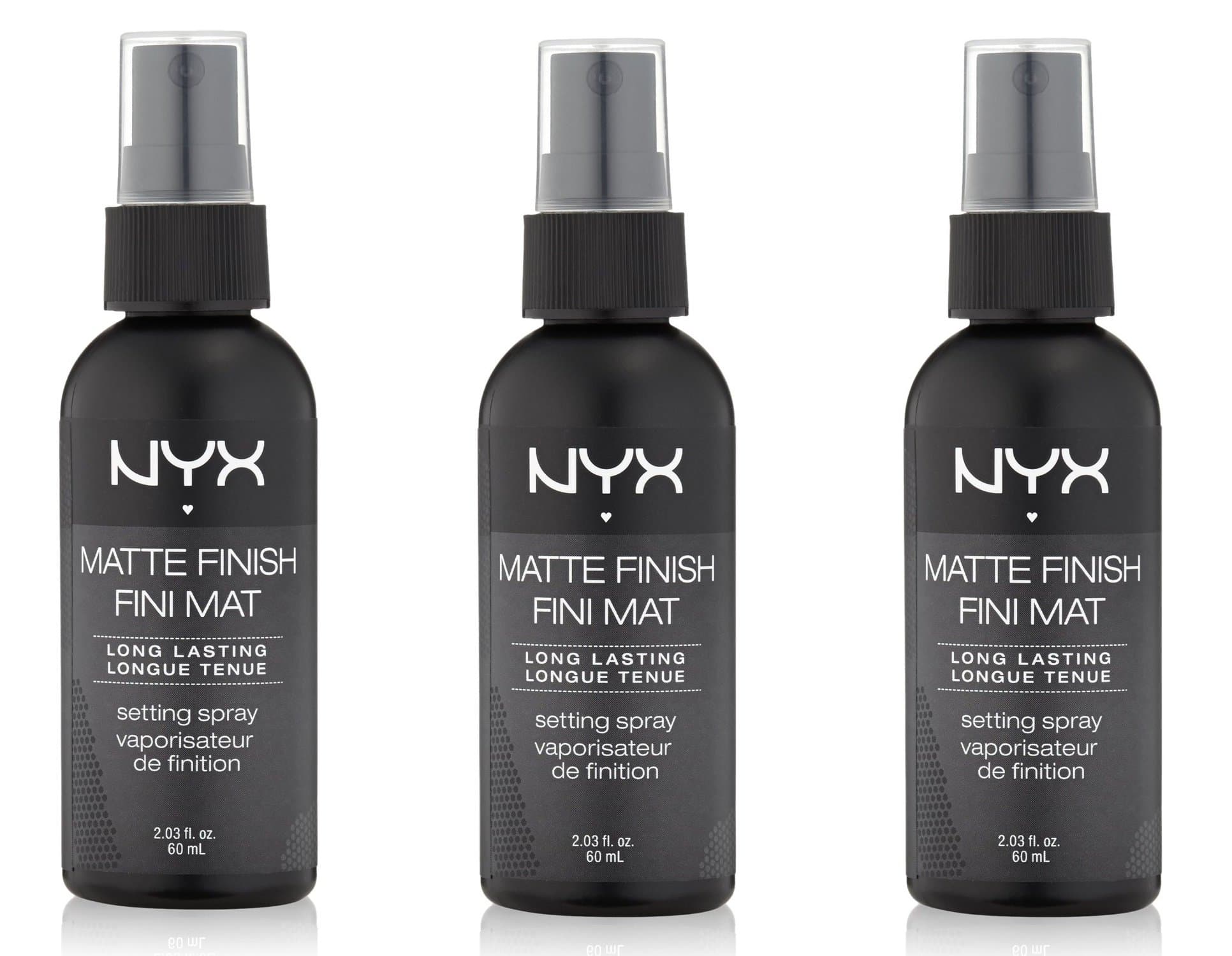 NYX Cosmetics Make Up Setting Spray, Matte Finish/Long Lasting, mhdtt 2.03 Ounce - 3 Bottles