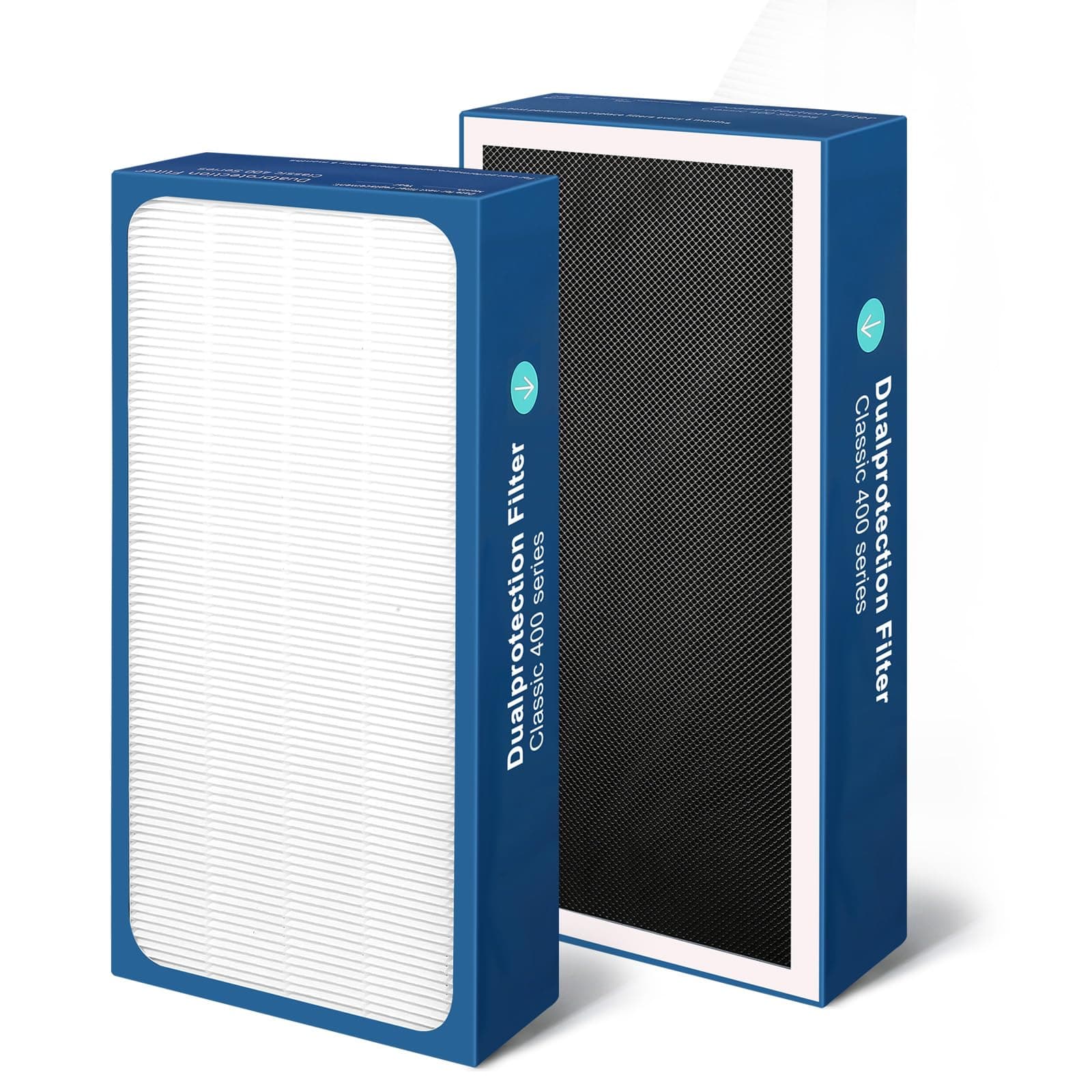 Upgraded Classic 400 Series Replacement Filter,Compatible with Blueair 400 Series Air Purifier Replacement Filter, Part# 480i,402,403,405,410,455EB,450E Replacement Filter (400 1Pack)