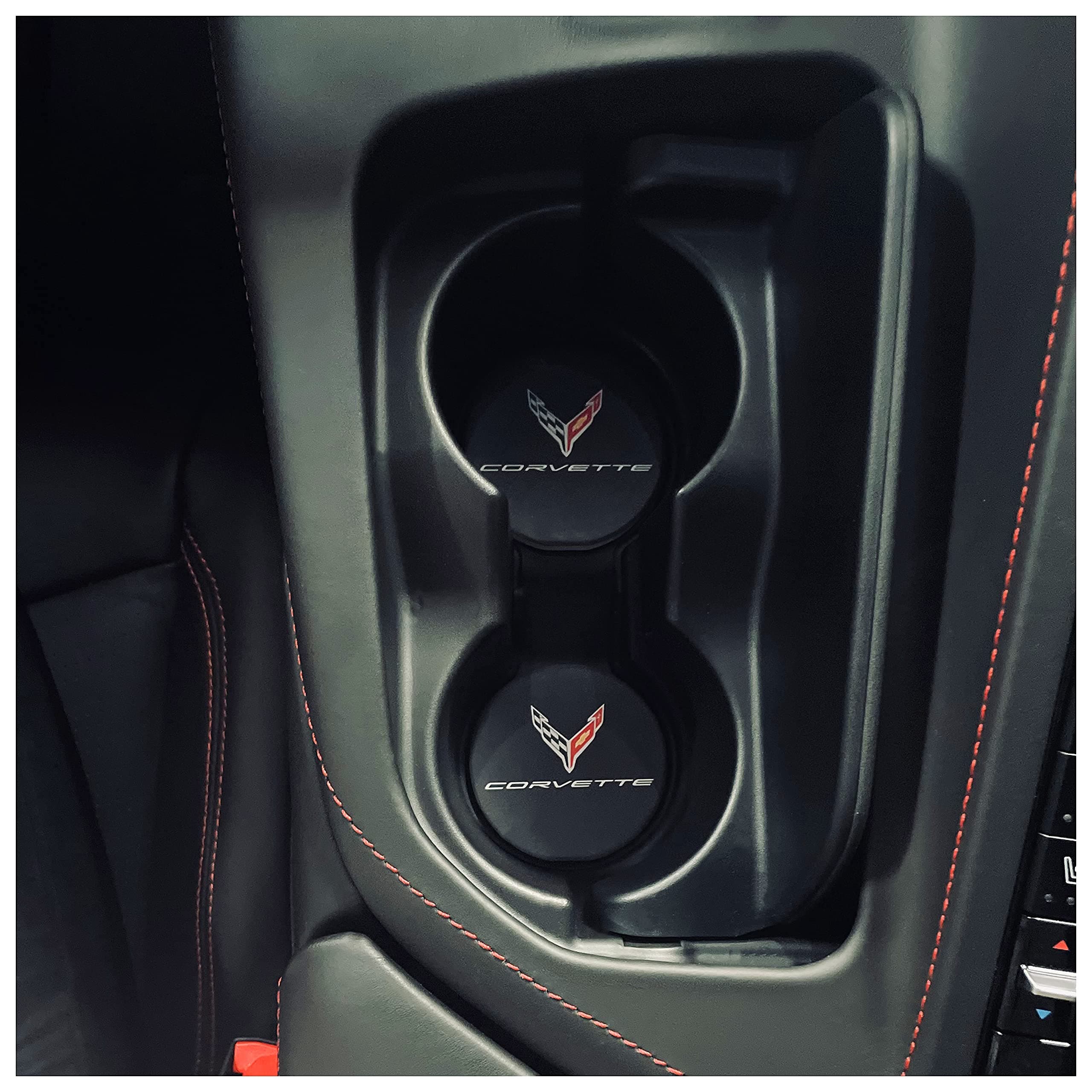 West Coast Corvette C8 Cup Holder Coaster Inserts - Set of 2