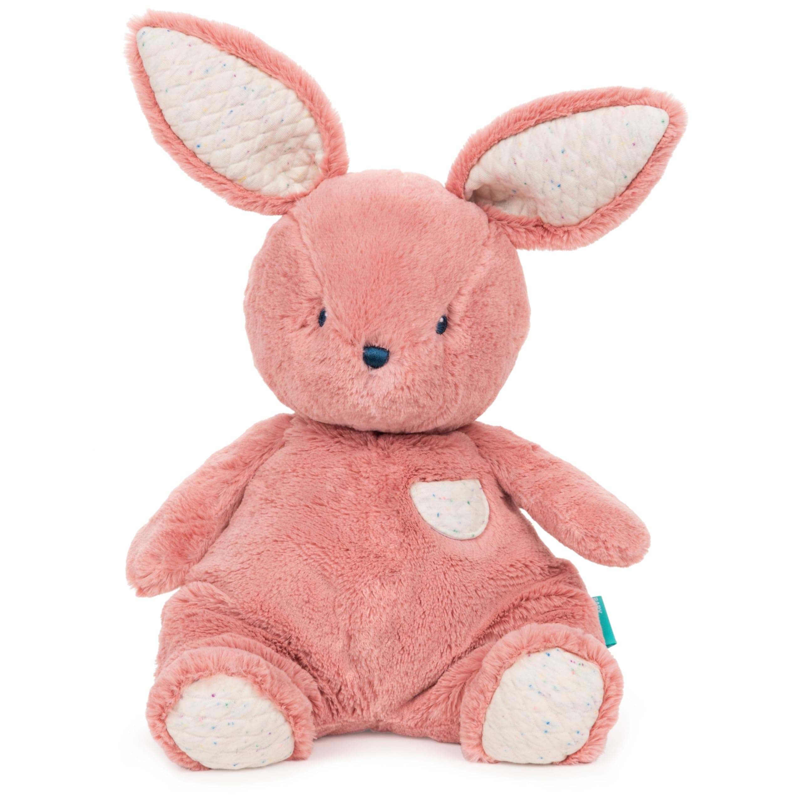 Baby Oh So Snuggly Bunny Stuffed Animal, Bunny Toddler Toy, Dusty Rose Pink, 12.5"