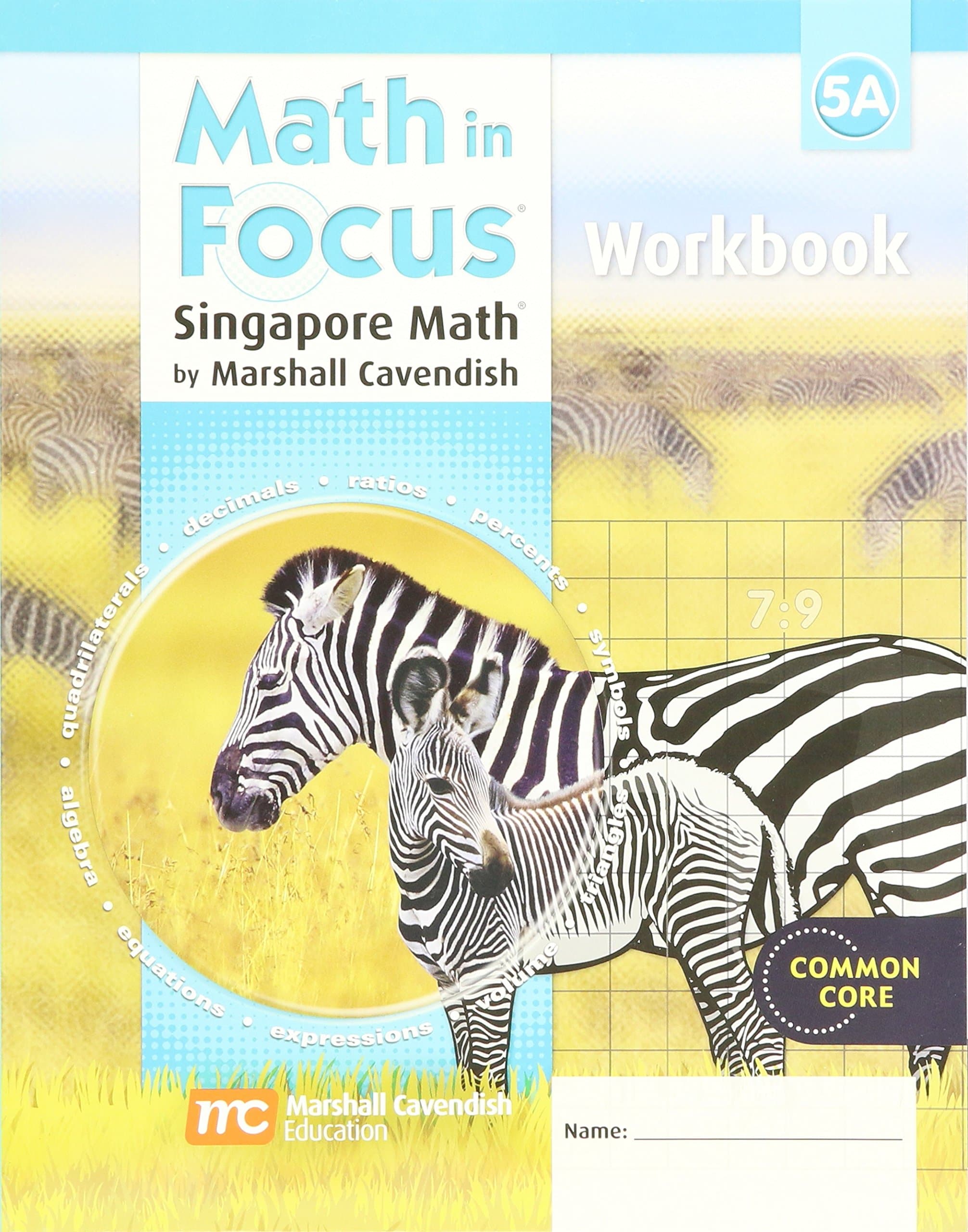 Student Workbook Grade 5: Book A (Math in Focus: Singapore Math)