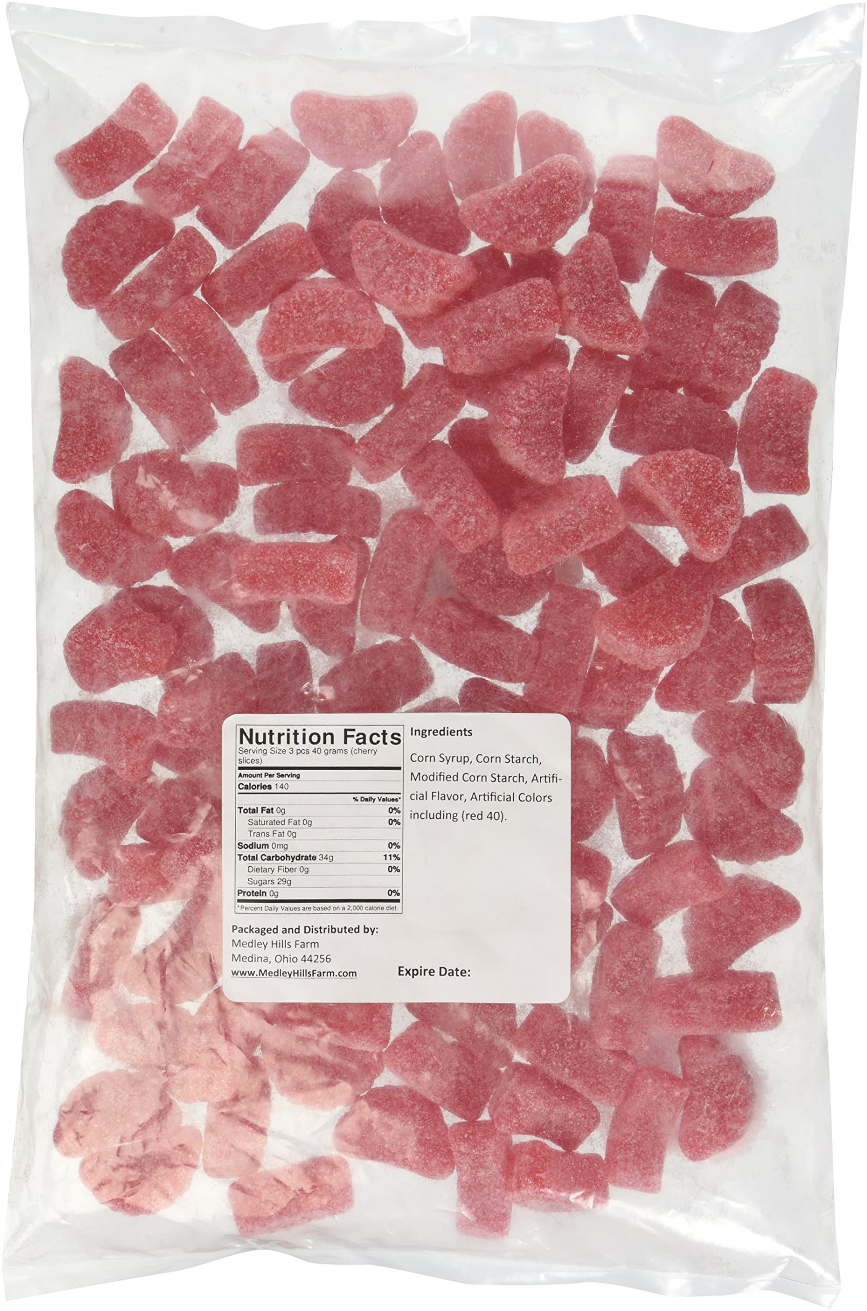 Ferrara Candy Gummy Candy, Cherry Fruit Slices, 30 Pound