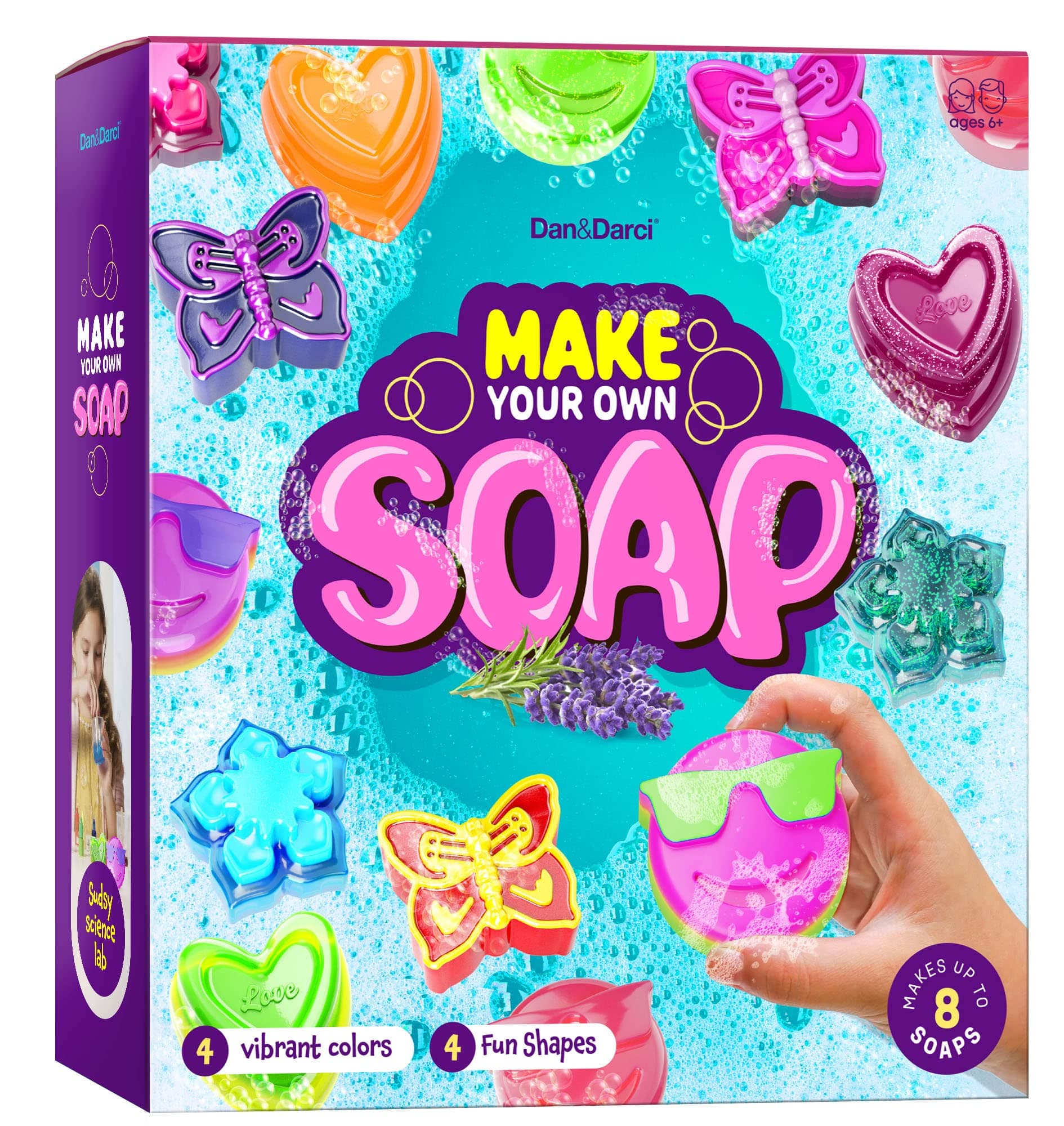 Dan&Darci Soap Making Kit for Kids - Bath Science Project - Gift for Boys & Girls Ages 6-12 - Indoor Activity Craft Kits - Make Your Own DIY Soap
