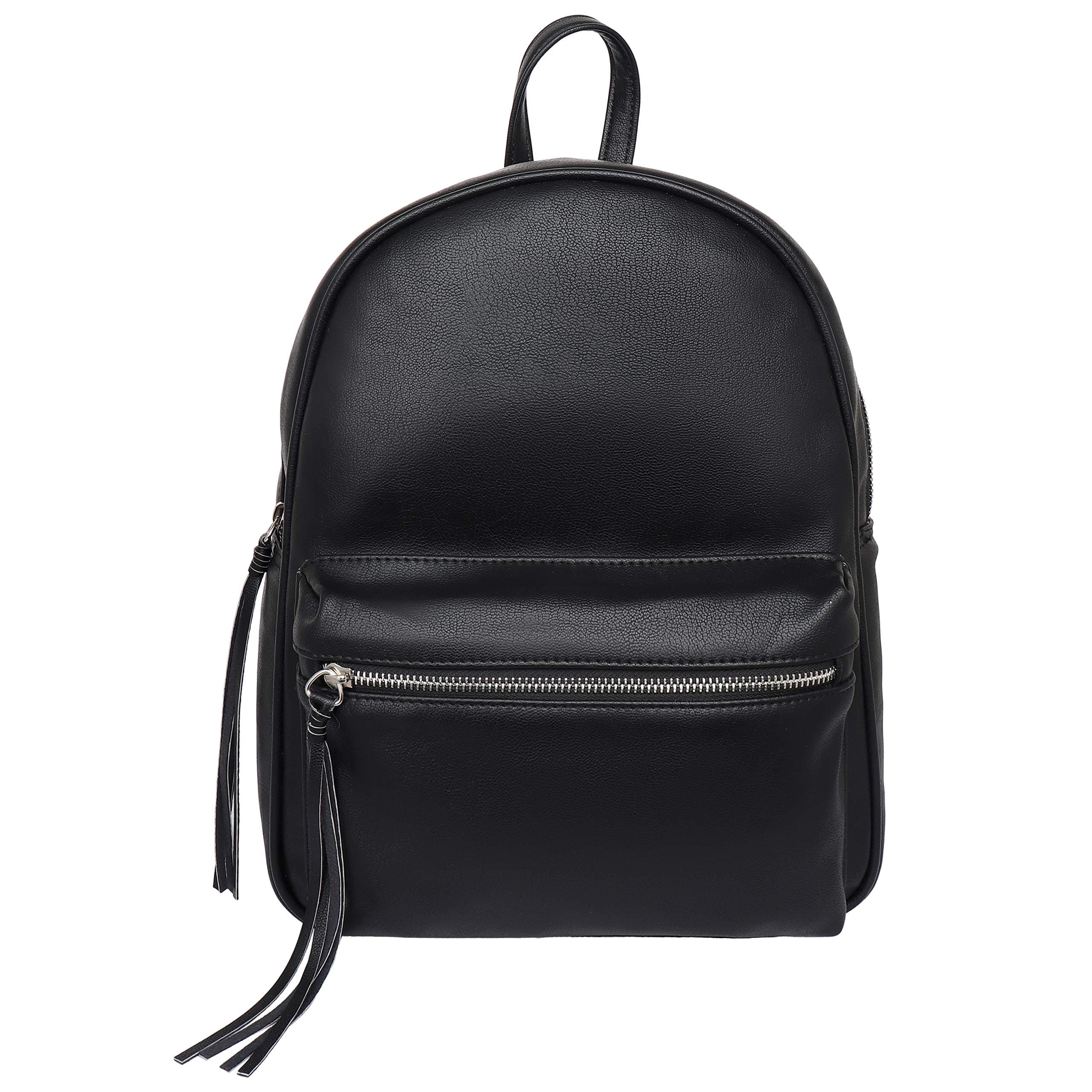 Lychee Bags Women Pu Black Backpack