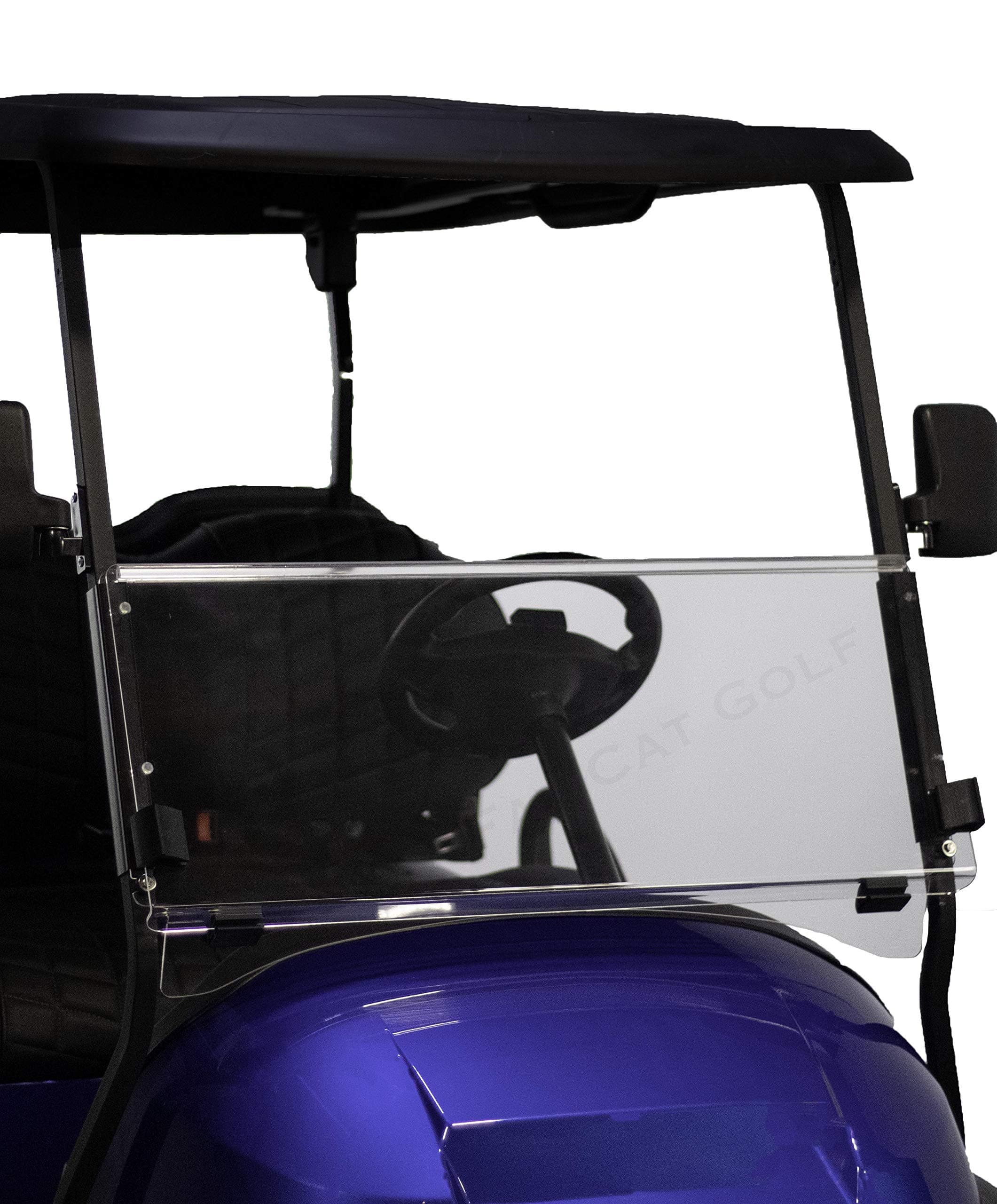 Club Car Precedent Clear Fold Down Impact Resistant Windshield for CC Precedent Golf Cart INSTALLS in Minutes!