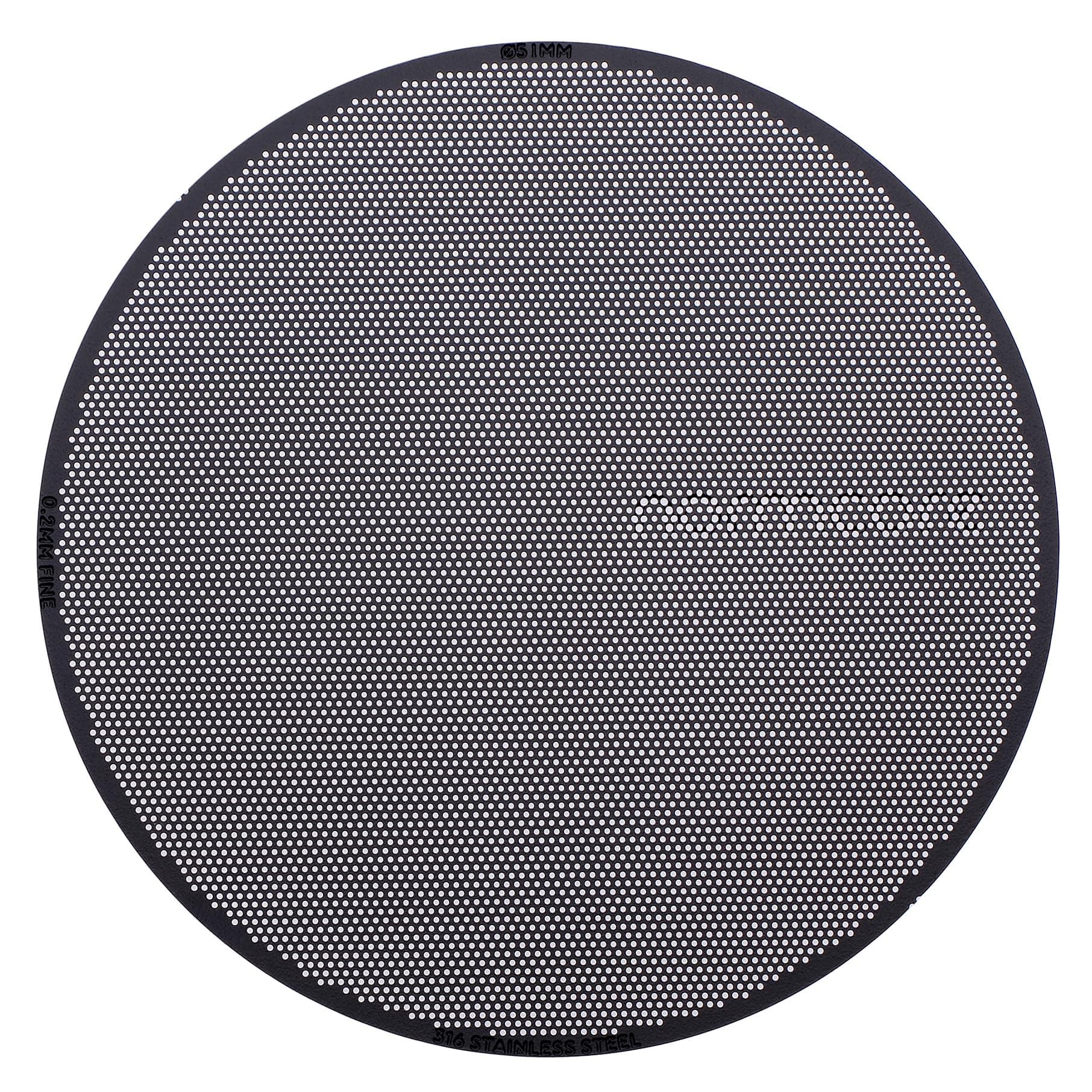 Normcore 51mm Ultra-Slim 0.2 mm Puck Screen - Lower Shower Screen - Metal Coffee Reusable Filter for 51mm Portafilter - 200-micron Laser etched - 316 Stainless Steel with Titanium PVD Coating