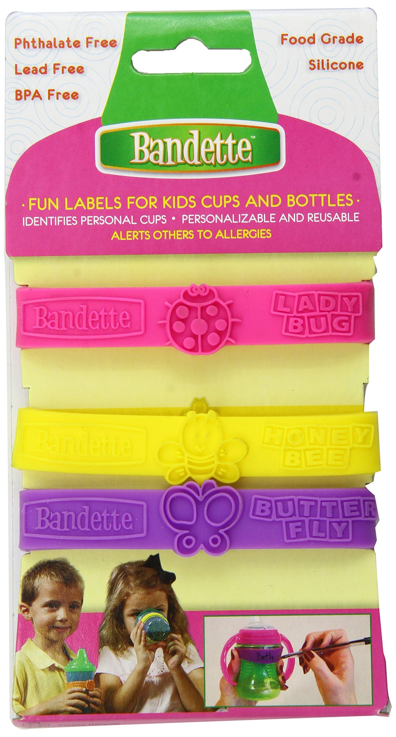 Bandette Cup and Bottle Labels, Garden Bugs