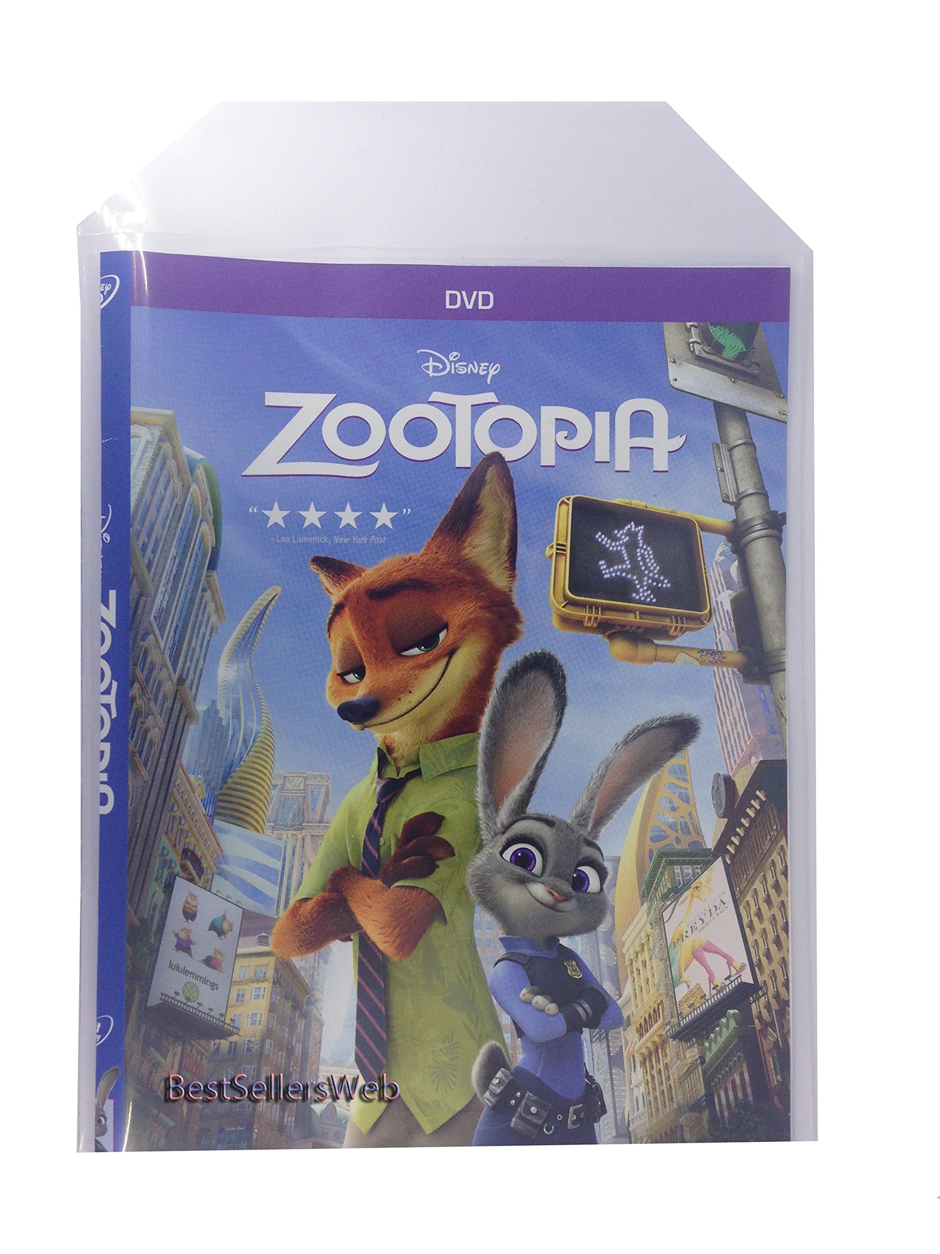 100 Big CPP Clear Plastic Sleeve with Flap 100 Micron (Fits 14mm DVD Case Artwork)