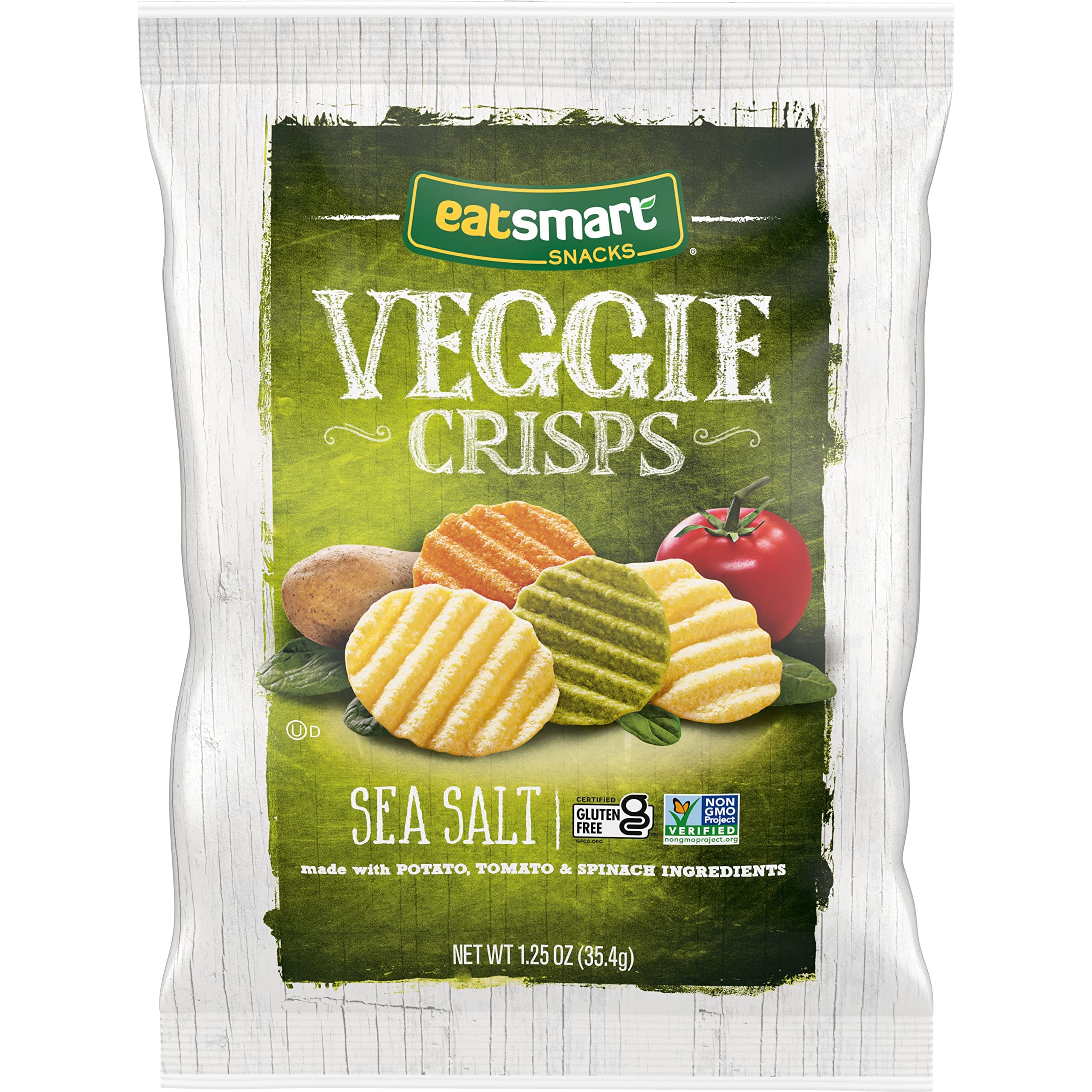 Eatsmart Snacks, Veggie Crisps with Sea Salt, 1.25 Oz (Pack of 8)