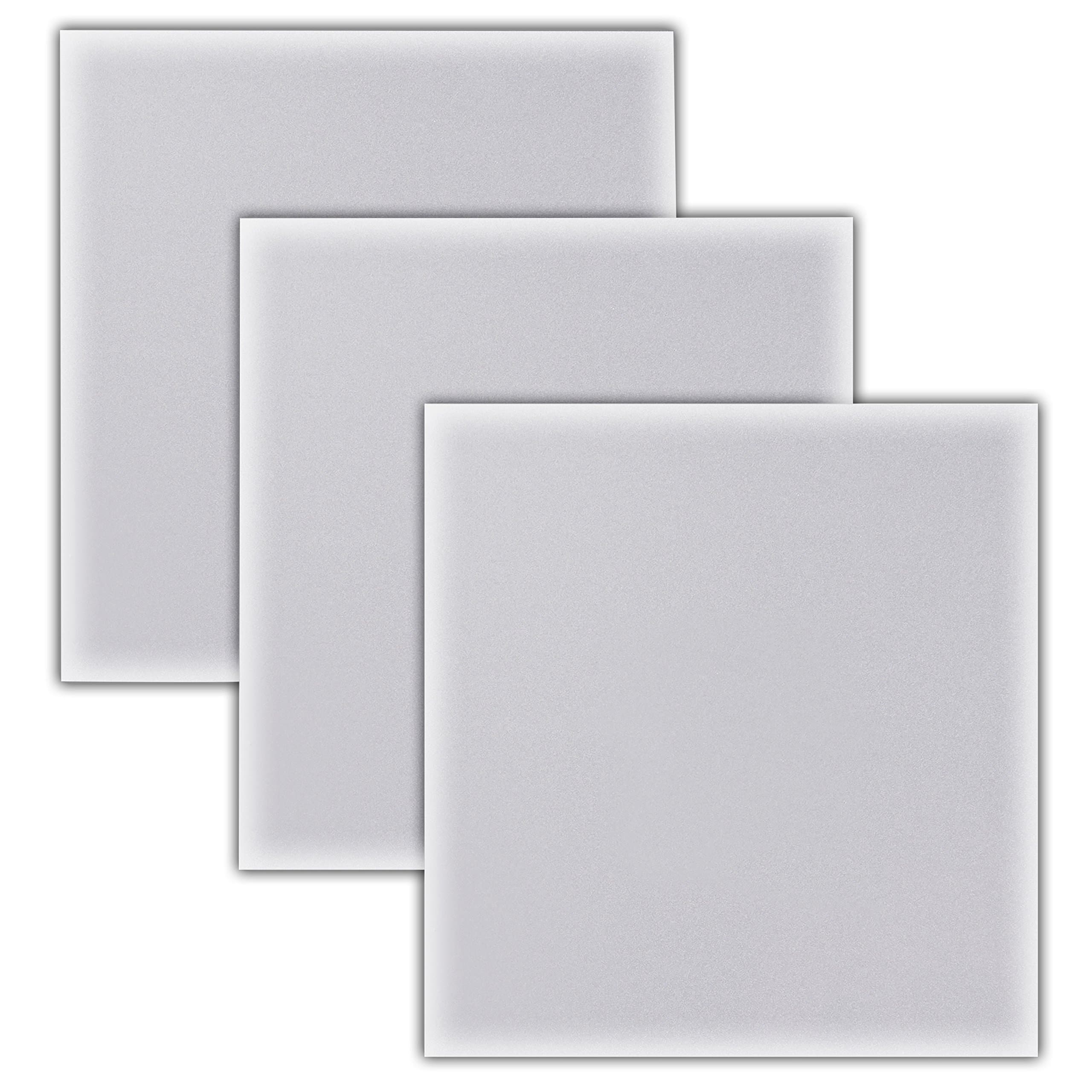 GlitZ VinylZ Silver HTV Heat Transfer Vinyl Sheets/3 Pack Bundle/Cricut, Silhouette Cameo, Iron On Or Heat Press/Make Amazing T Shirts Mod.3PU4/USA Hand Packed/10 1/12" X 9 5/8"