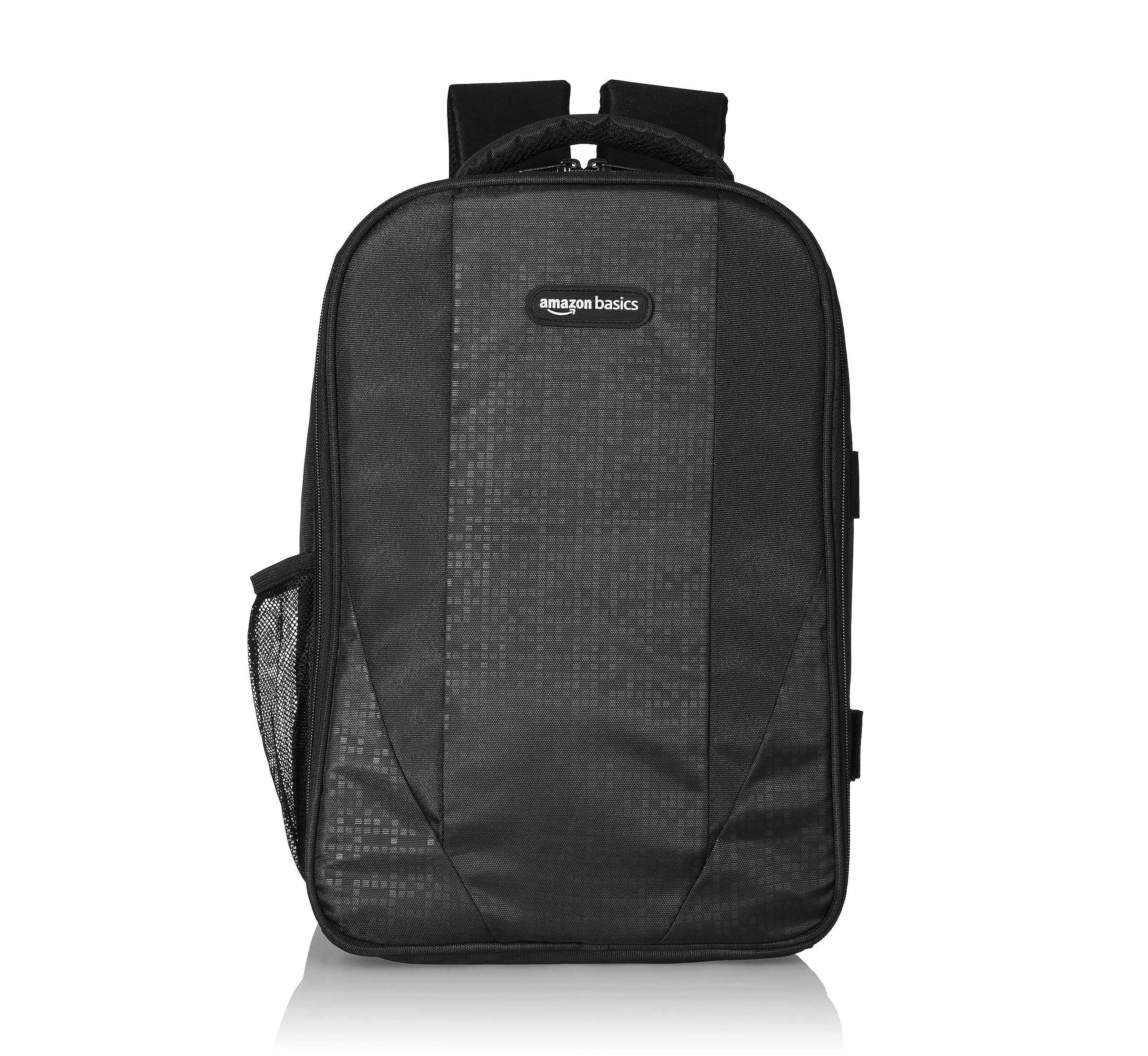 amazon basics Waterproof Fabric Medium Dslr Camera Backpack Lightweight Camera/Laptop Bag, Lens Accessories Bags Carry Case For All Dslr Slr Cameras With Tripod Holder-A52, Black