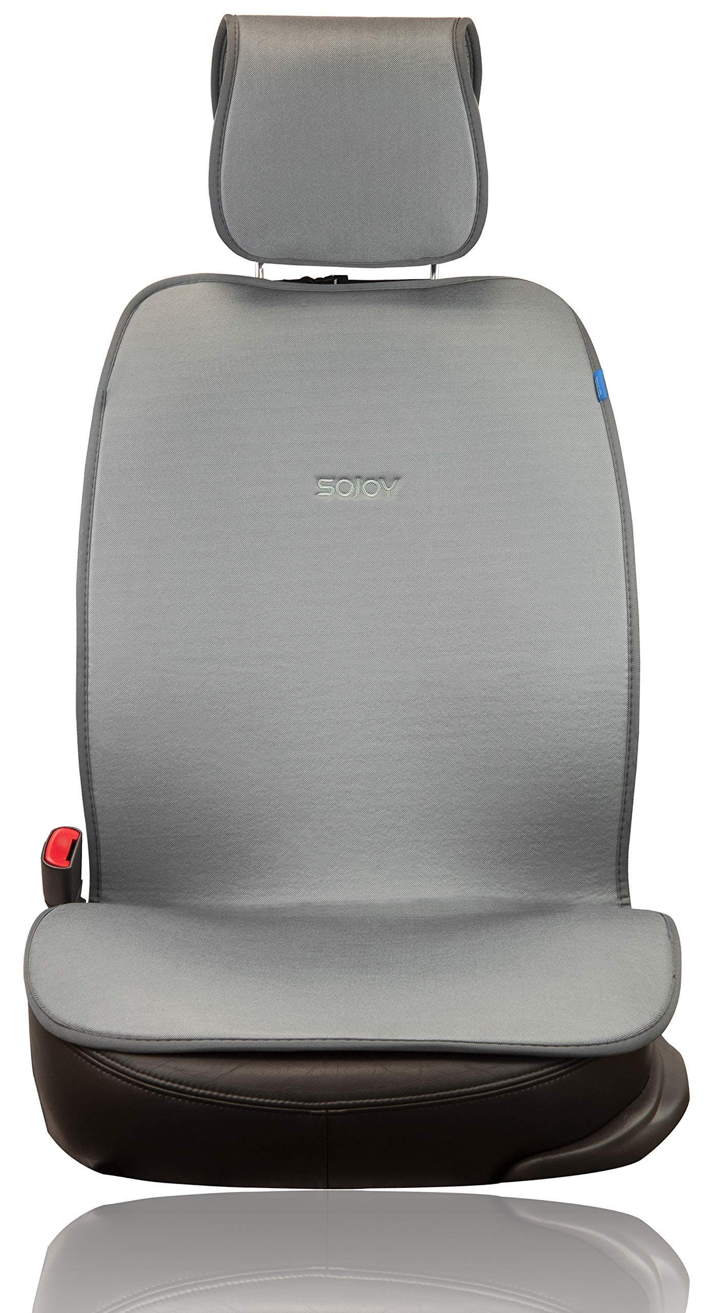 Sojoy IsoTowel Car Seat Cover,Microfiber Seat Protector,with Quick-Dry,Non-Slip Back,Car Seat Protection for All Workouts,All-Weather (Grey)