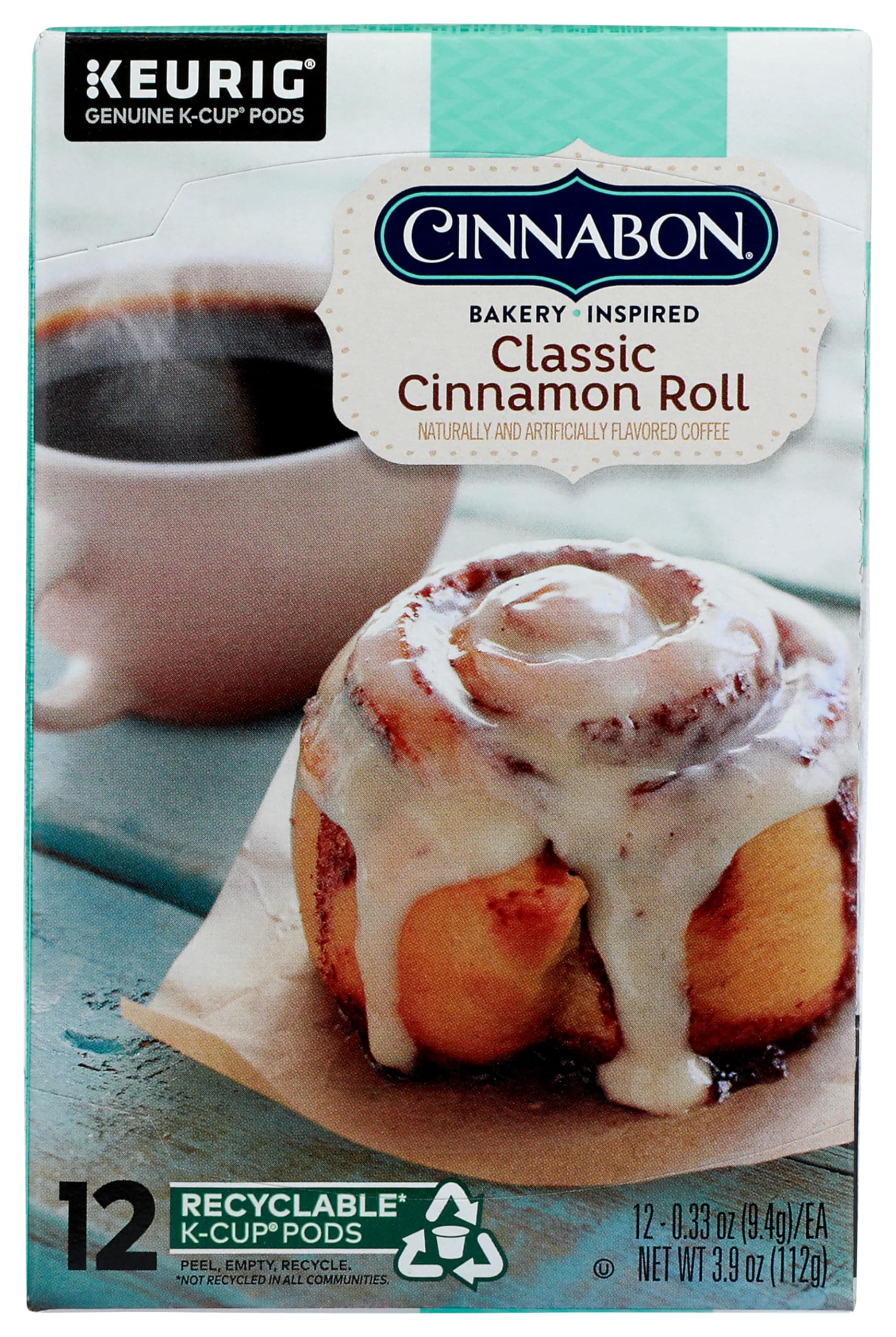 Classic Cinnamon Roll Coffee, 3.9 Ounce (1 Pack, 12 Count)
